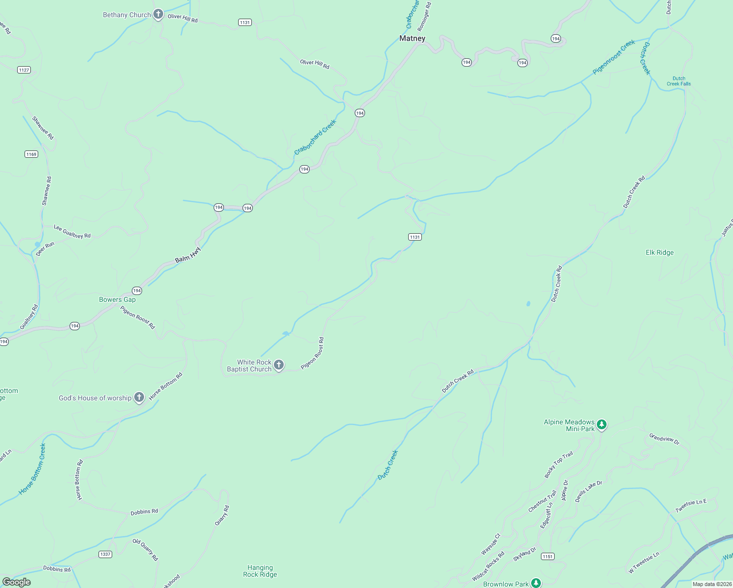 map of restaurants, bars, coffee shops, grocery stores, and more near 1409 Pigeon Roost Road in Banner Elk