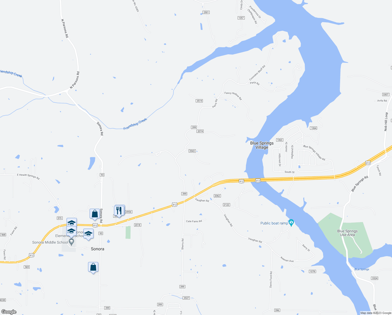 map of restaurants, bars, coffee shops, grocery stores, and more near Pine Ridge in Washington County