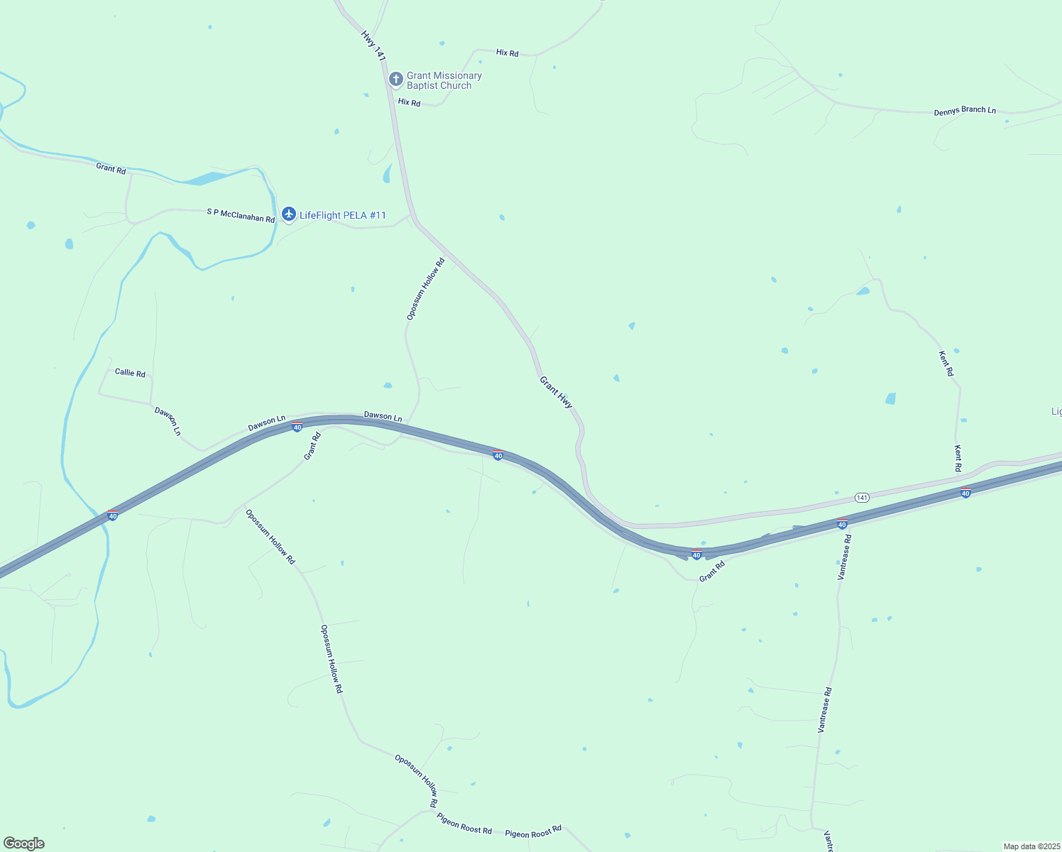 map of restaurants, bars, coffee shops, grocery stores, and more near 305 Grant Highway in Gordonsville