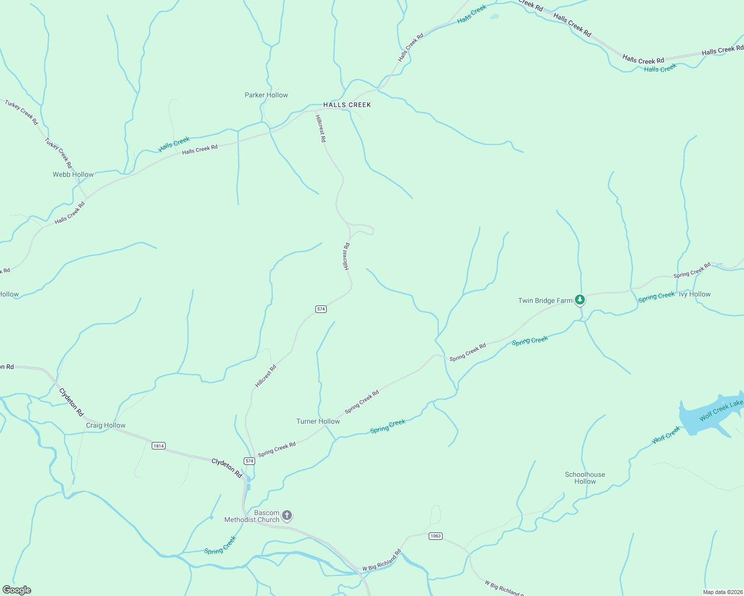 map of restaurants, bars, coffee shops, grocery stores, and more near 1079 Hillcrest Road in Waverly
