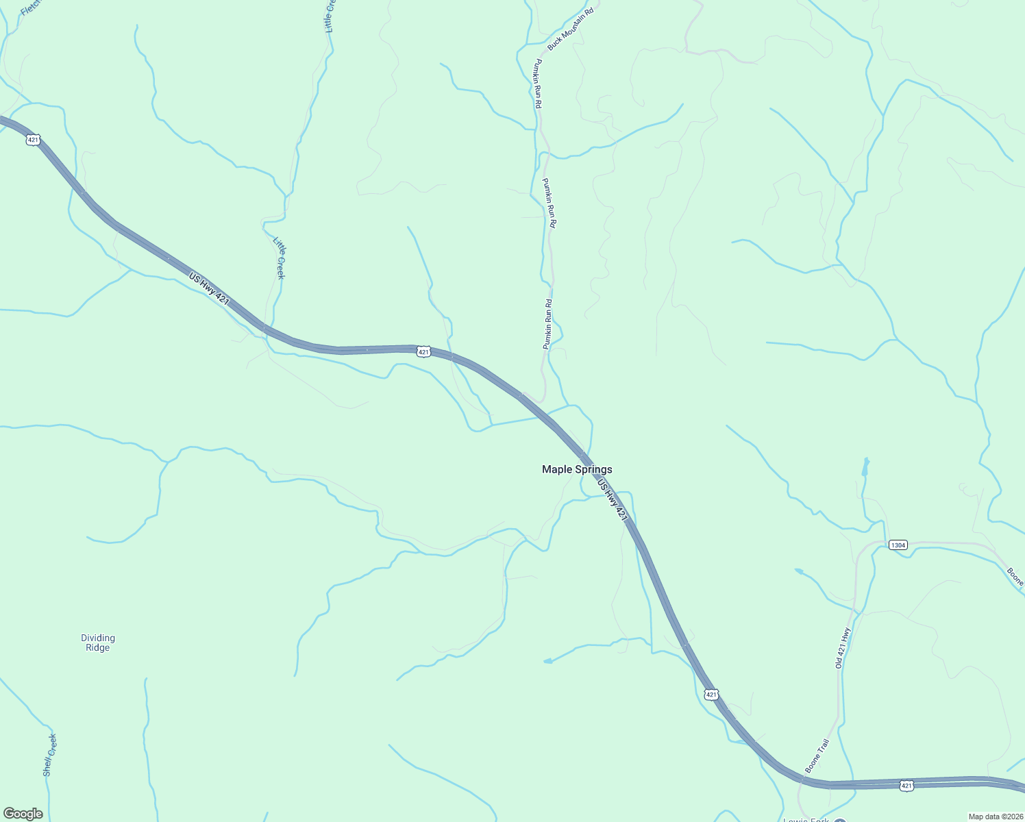 map of restaurants, bars, coffee shops, grocery stores, and more near 415 Colony Lane in Purlear