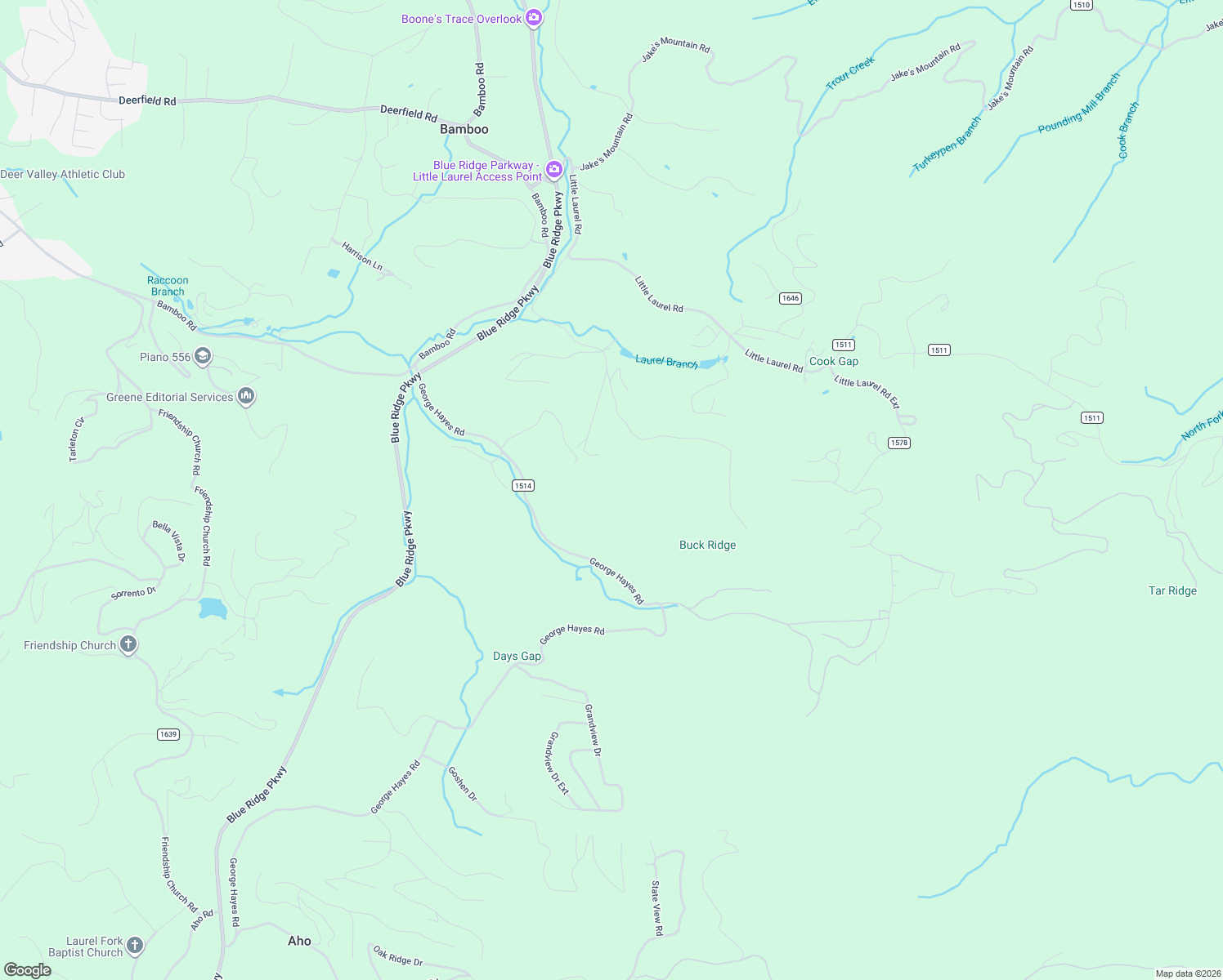map of restaurants, bars, coffee shops, grocery stores, and more near 500 Manor Ridge in Boone