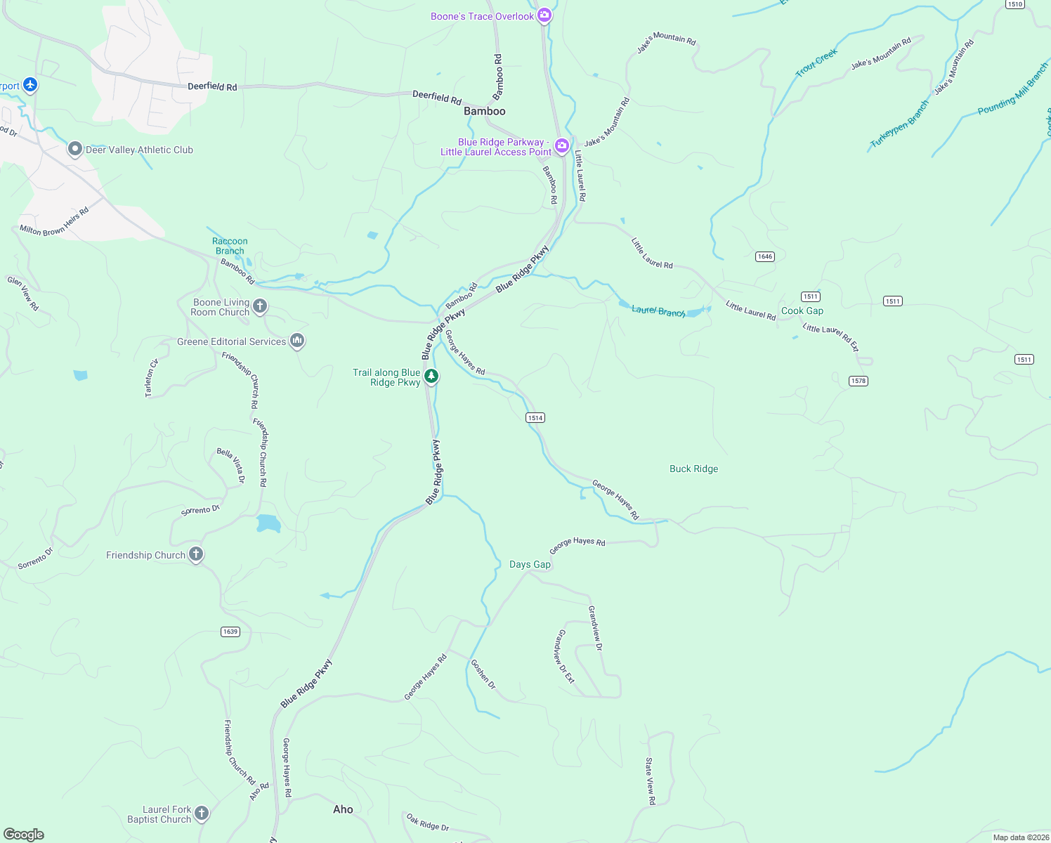 map of restaurants, bars, coffee shops, grocery stores, and more near 882 George Hayes Road in Boone