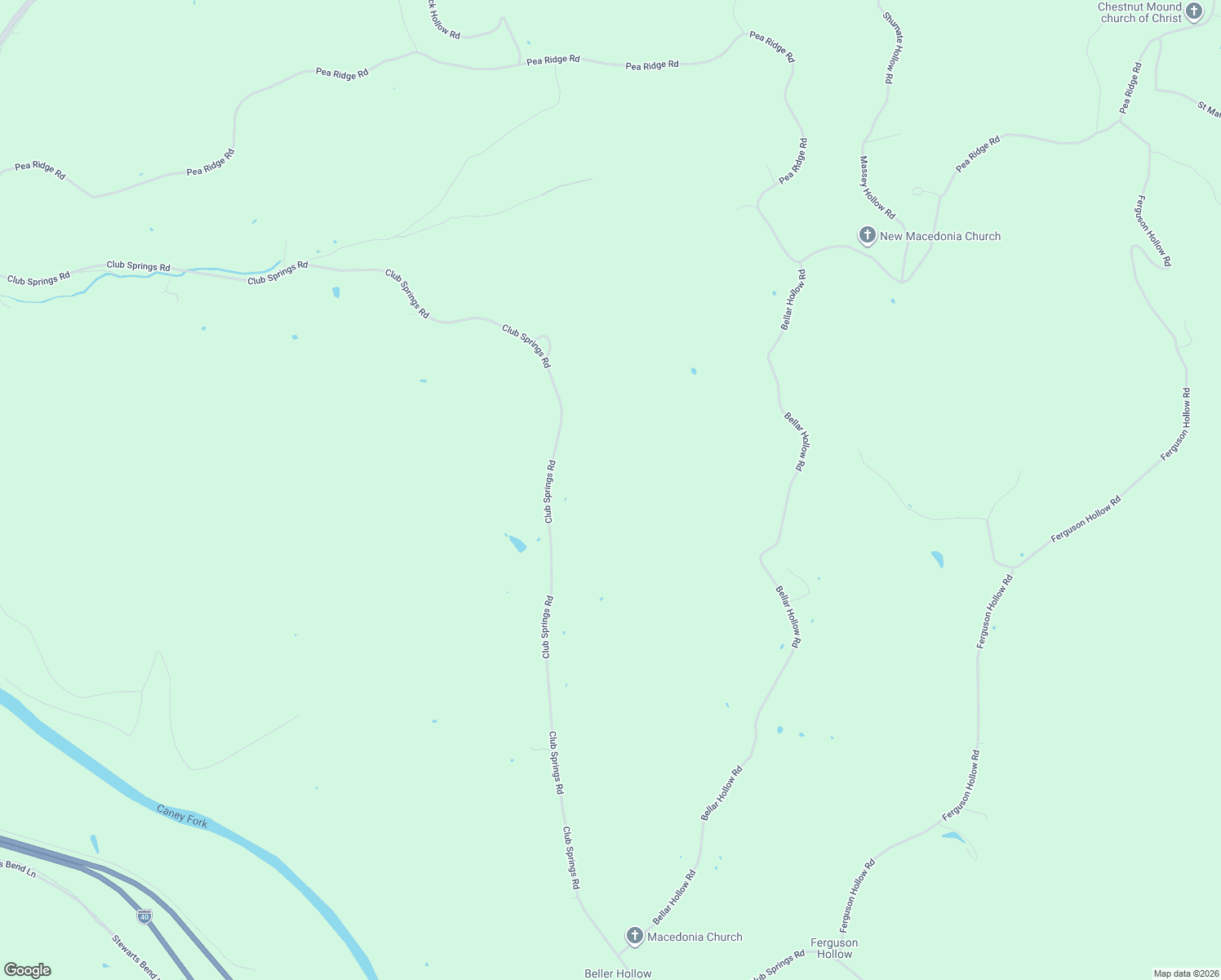 map of restaurants, bars, coffee shops, grocery stores, and more near 263 Club Springs Road in Smith