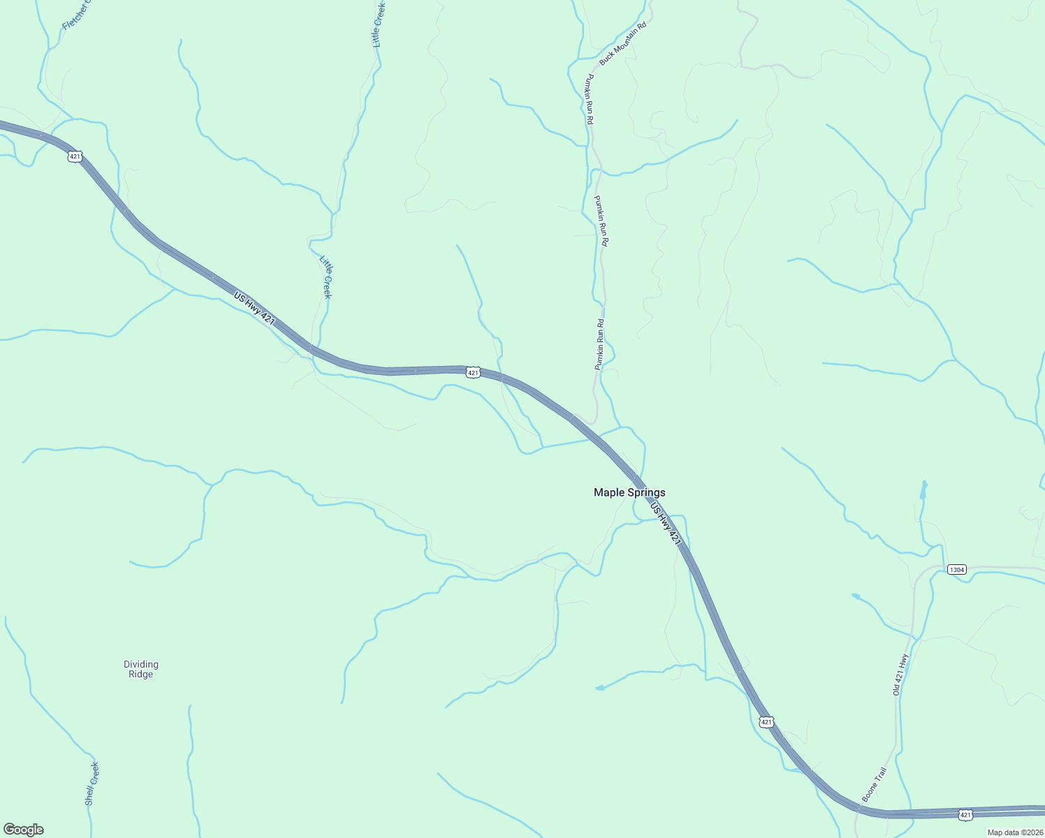 map of restaurants, bars, coffee shops, grocery stores, and more near 415 Colony Lane in Purlear