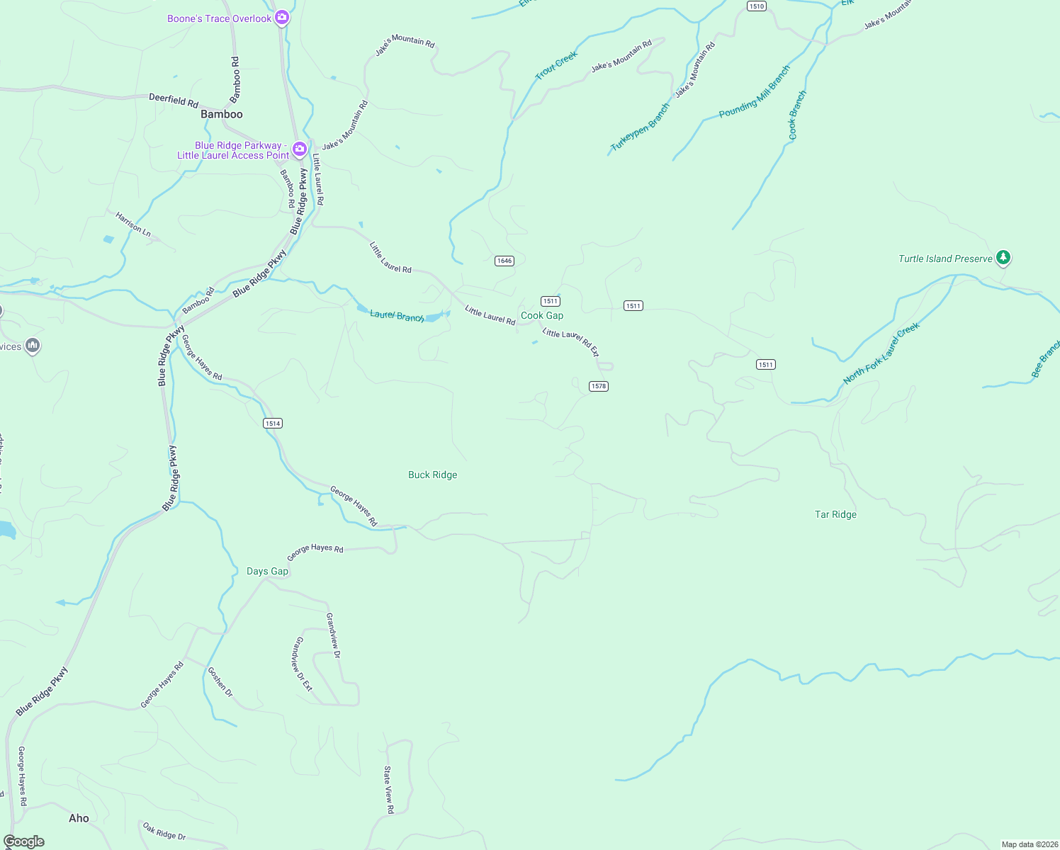 map of restaurants, bars, coffee shops, grocery stores, and more near 823 Little Laurel Road in Boone