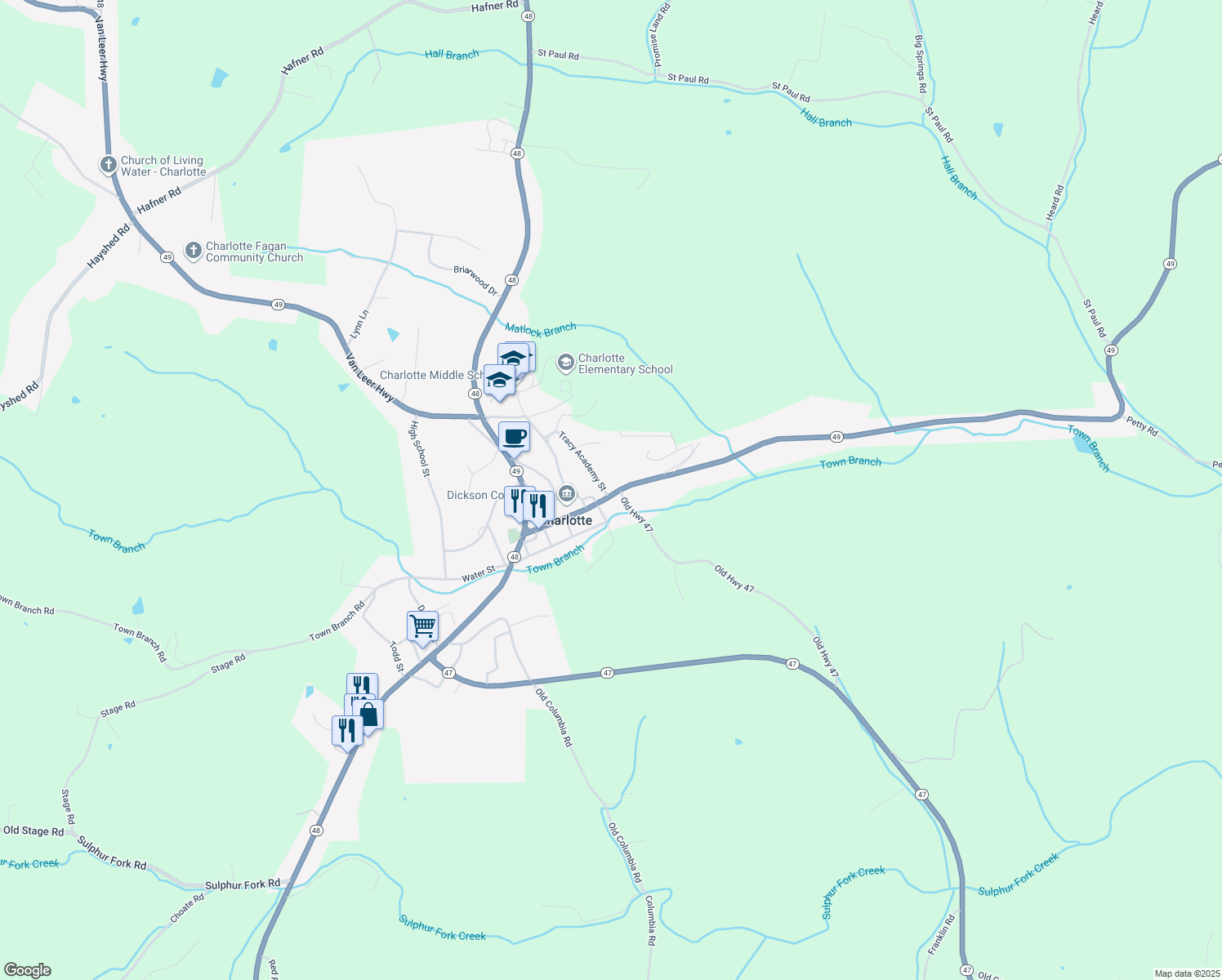 map of restaurants, bars, coffee shops, grocery stores, and more near 100 Tracy Academy Street in Charlotte