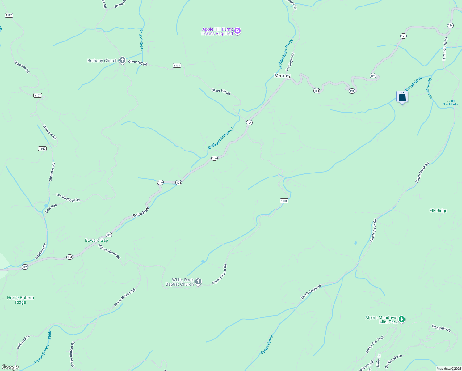 map of restaurants, bars, coffee shops, grocery stores, and more near 595 Autumn Path in Banner Elk