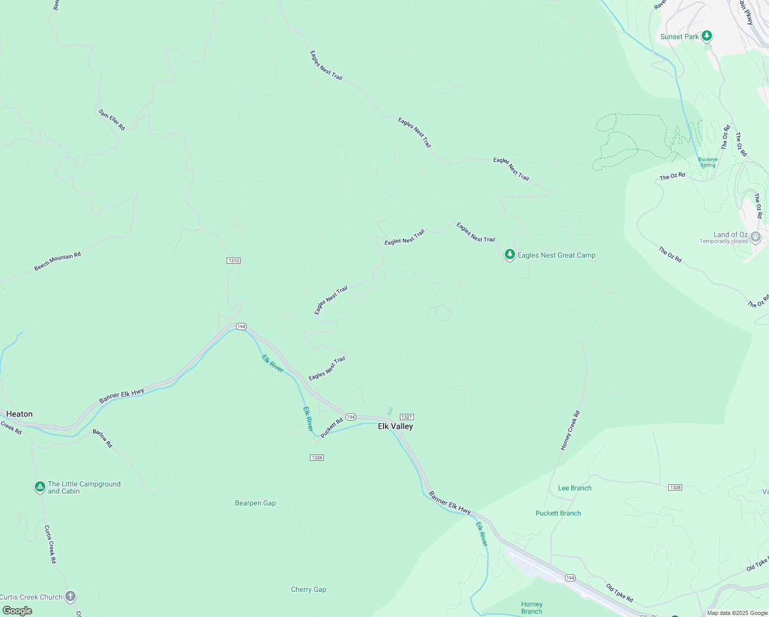 map of restaurants, bars, coffee shops, grocery stores, and more near 49 Long Crested Drive in Banner Elk