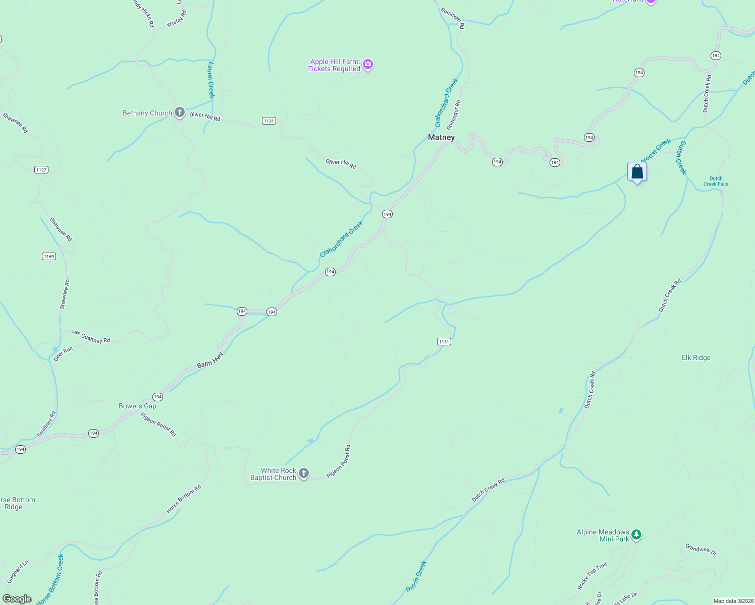 map of restaurants, bars, coffee shops, grocery stores, and more near 595 Autumn Path in Banner Elk