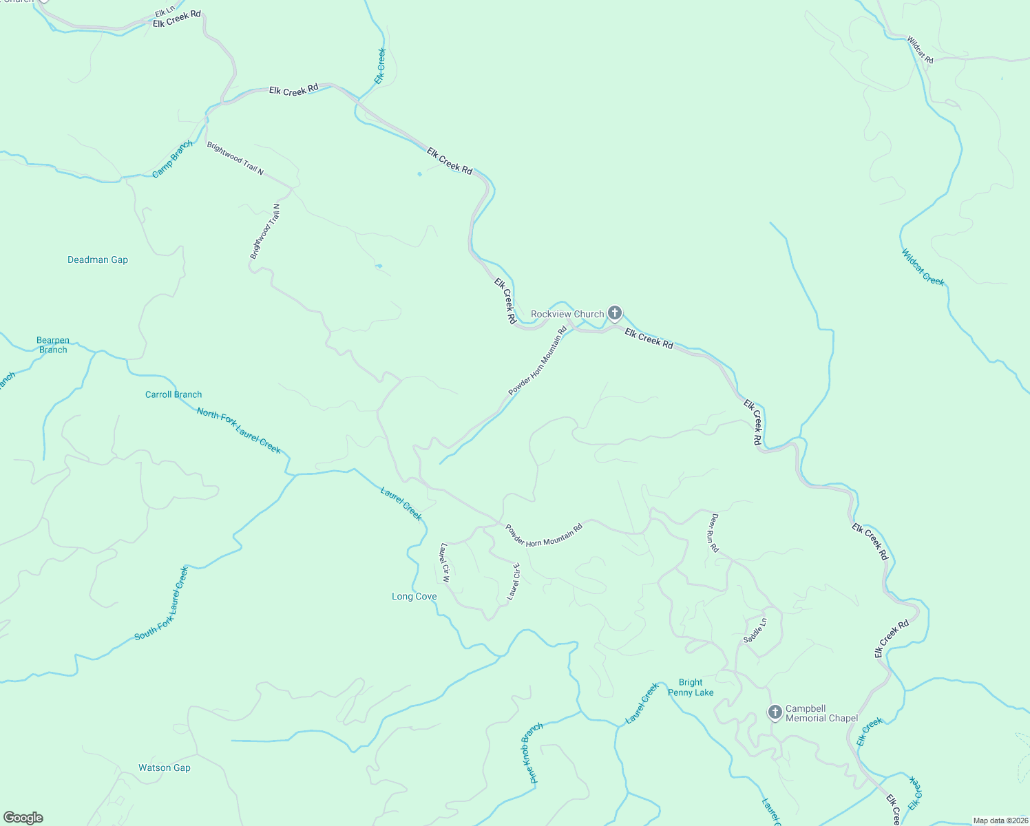 map of restaurants, bars, coffee shops, grocery stores, and more near Powder Horn Estates Dr in Watauga