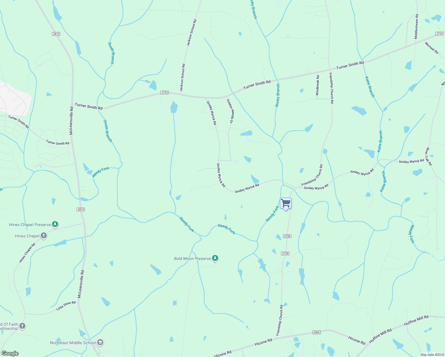 map of restaurants, bars, coffee shops, grocery stores, and more near 5463 Smiley Wyrick Road in McLeansville