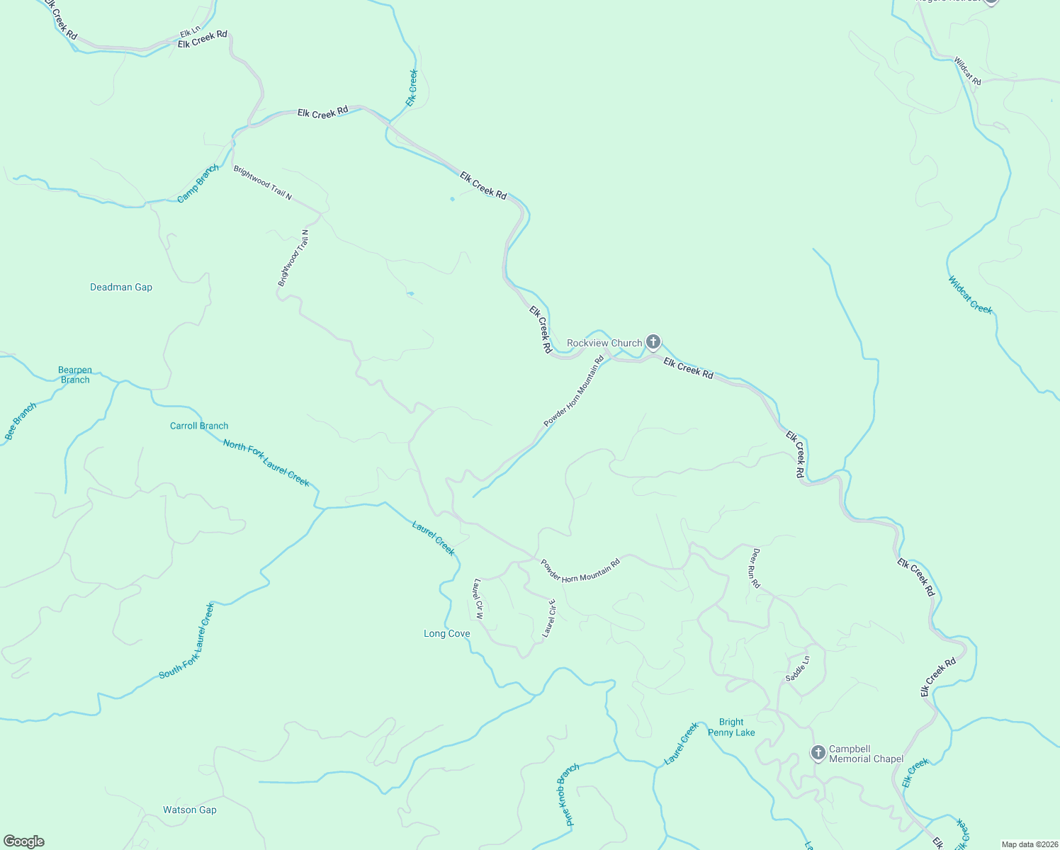 map of restaurants, bars, coffee shops, grocery stores, and more near 792 Powder Horn Mountain Road in Watauga County