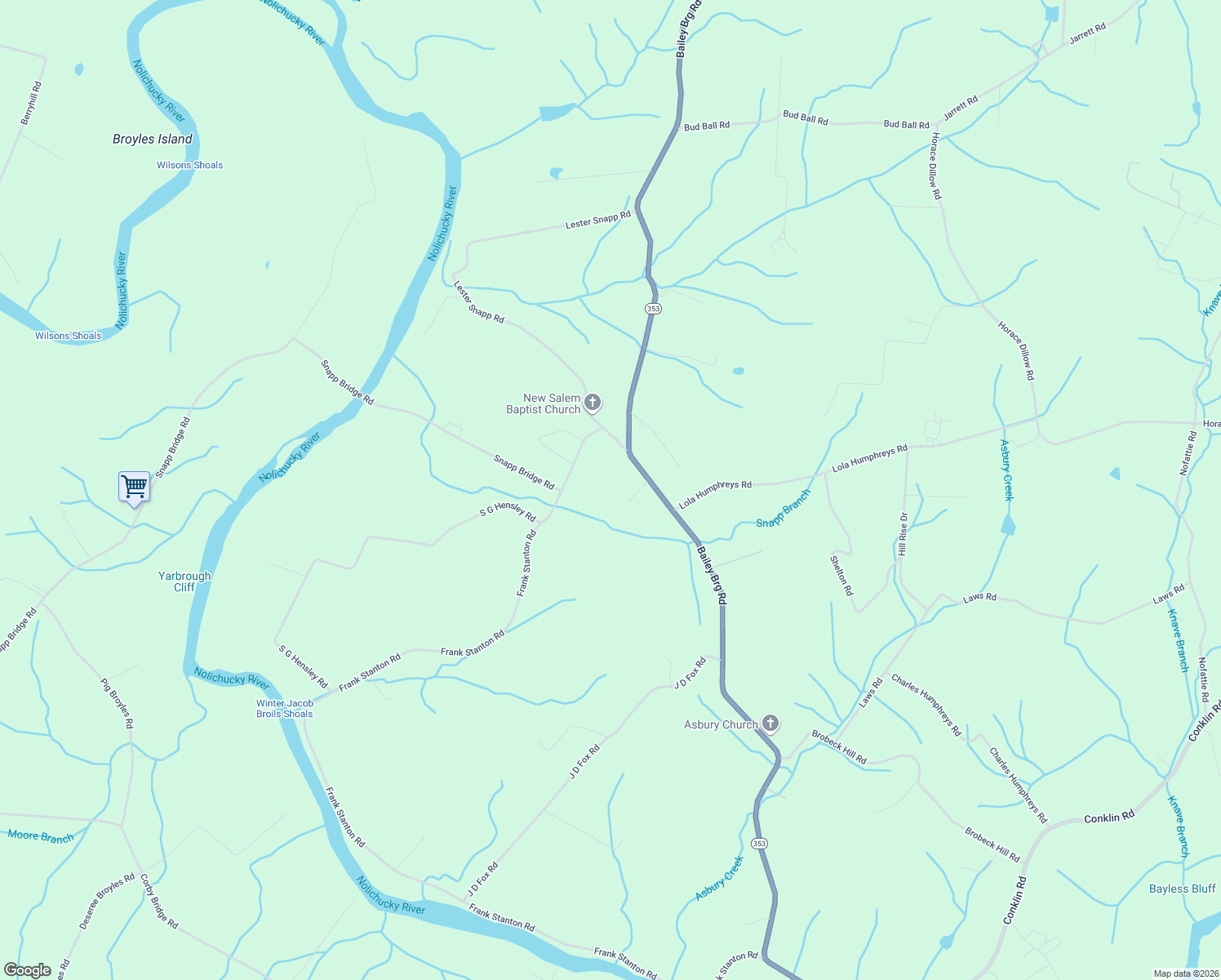 map of restaurants, bars, coffee shops, grocery stores, and more near 420 Bailey Bridge Rd in Washington