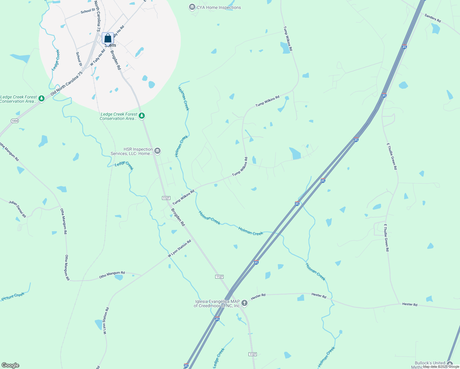 map of restaurants, bars, coffee shops, grocery stores, and more near 3152 Tump Wilkins Road in Stem