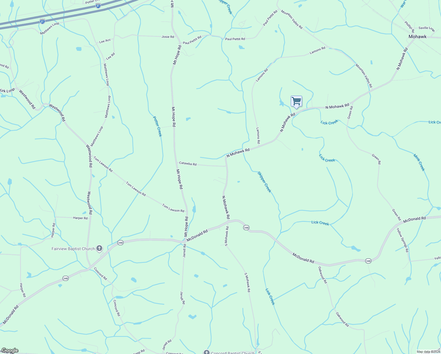 map of restaurants, bars, coffee shops, grocery stores, and more near 4240 North Mohawk Road in Mohawk