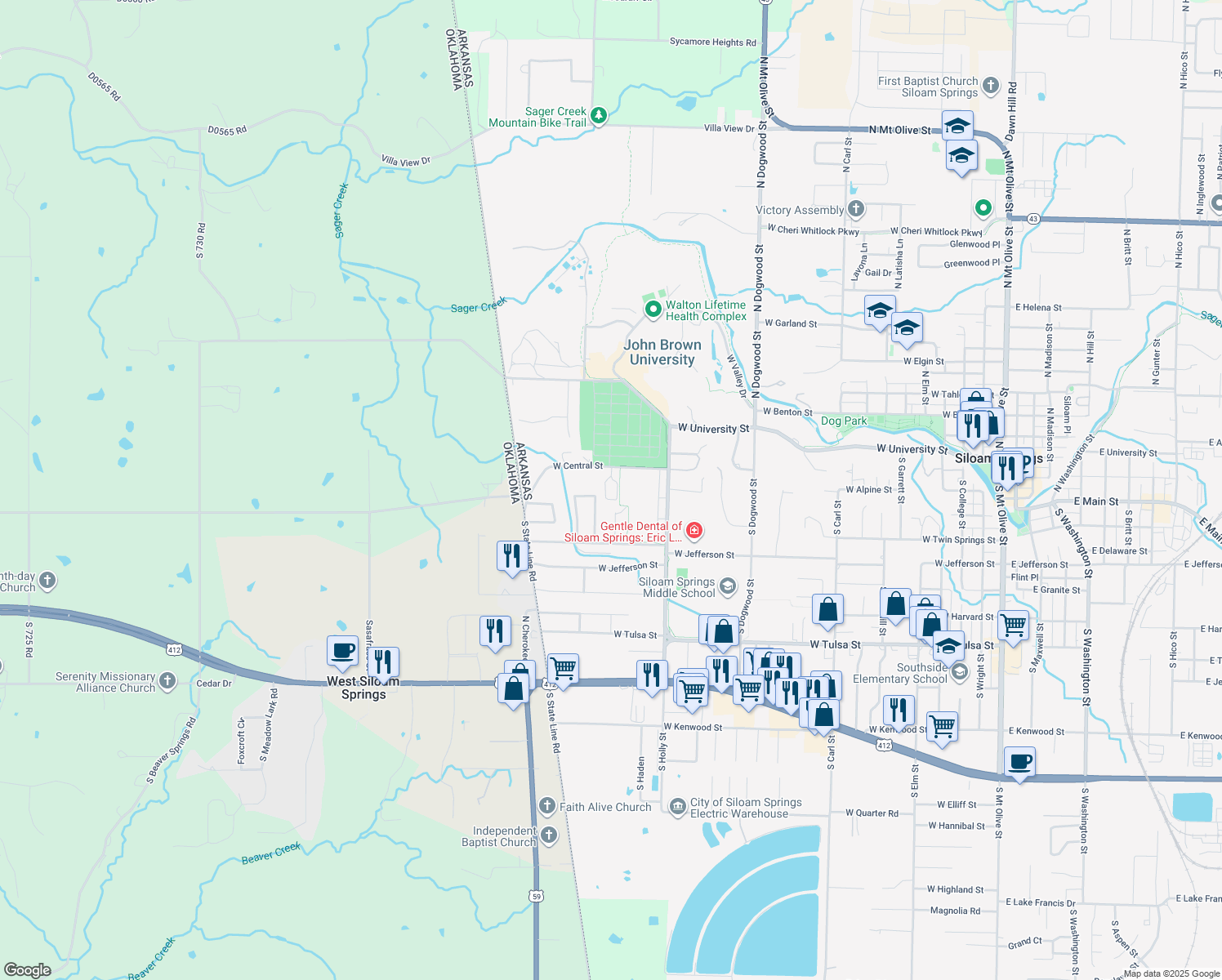 2014 West Central Street, Siloam Springs AR Walk Score