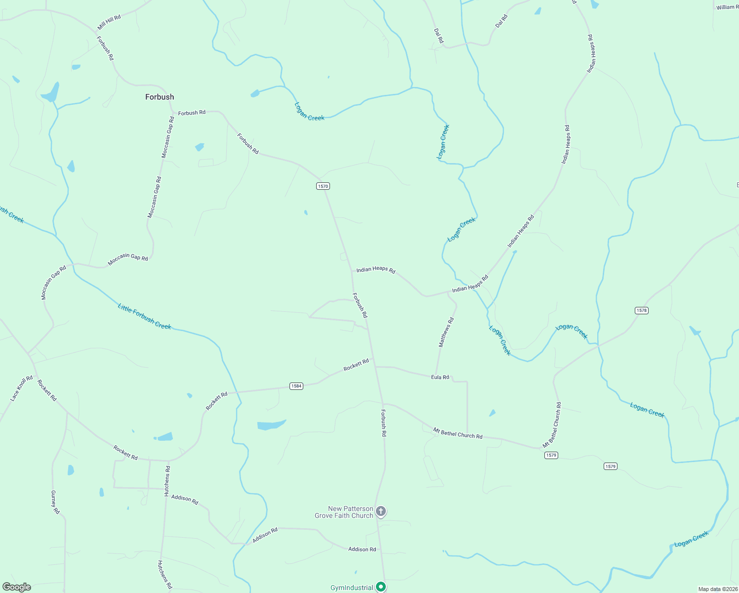 map of restaurants, bars, coffee shops, grocery stores, and more near 3900 Forbush Road in East Bend