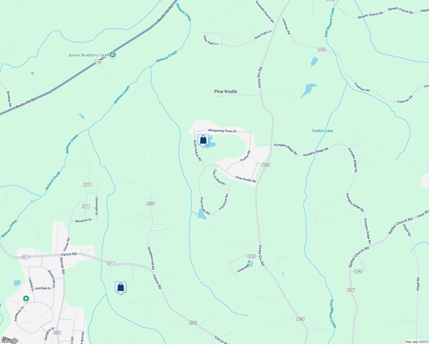 map of restaurants, bars, coffee shops, grocery stores, and more near 4040 Tam-O-Shanter in Kernersville