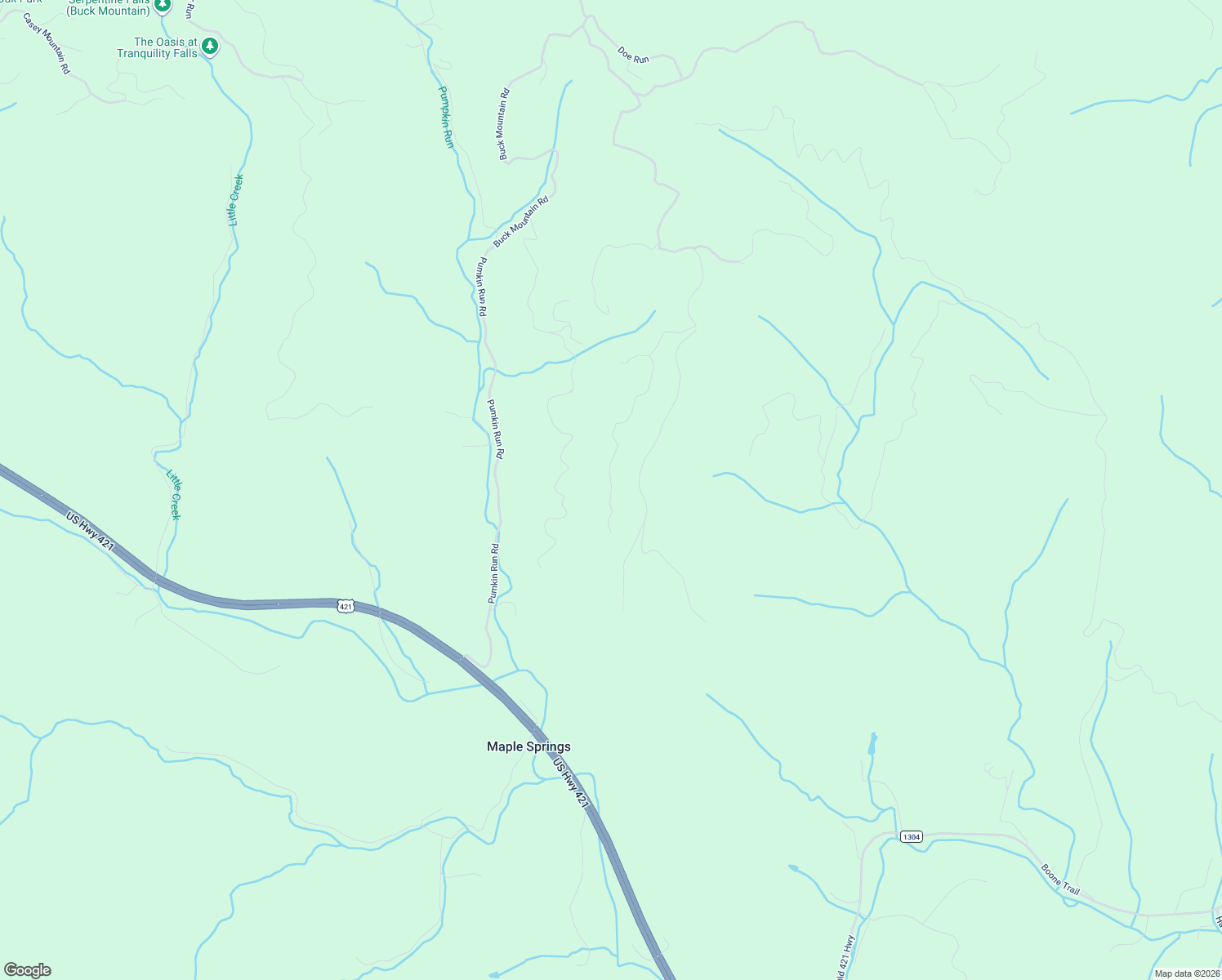 map of restaurants, bars, coffee shops, grocery stores, and more near 2701 Buck Mountain Road in Purlear