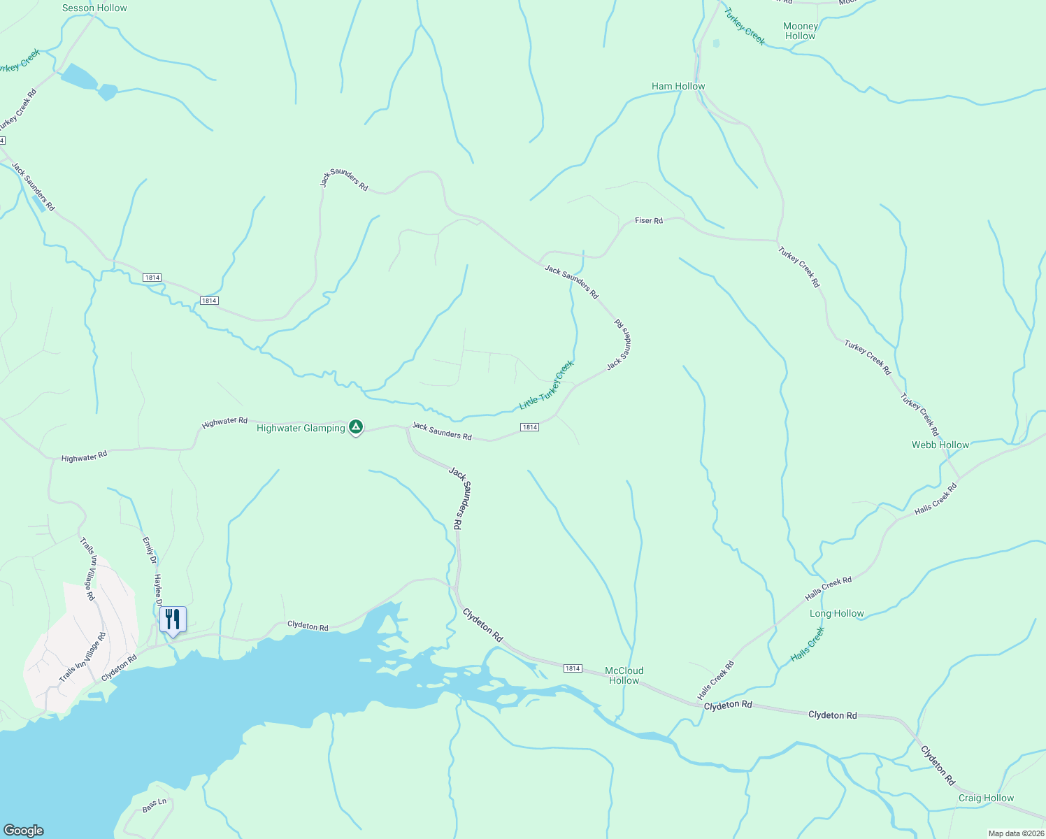 map of restaurants, bars, coffee shops, grocery stores, and more near 64 Chirp Court in Waverly