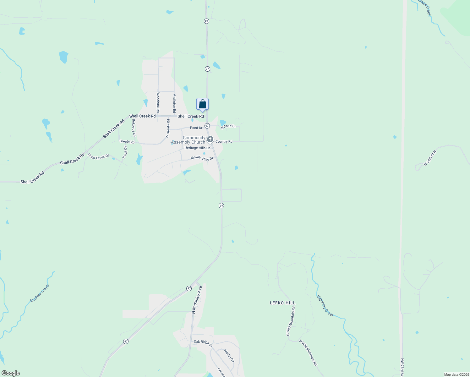 map of restaurants, bars, coffee shops, grocery stores, and more near 9331 Black Oak Lane in Sand Springs
