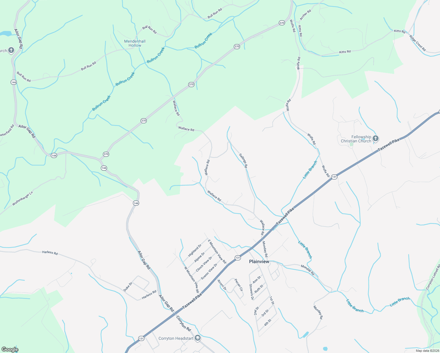 map of restaurants, bars, coffee shops, grocery stores, and more near 320 Wallace Road in Luttrell