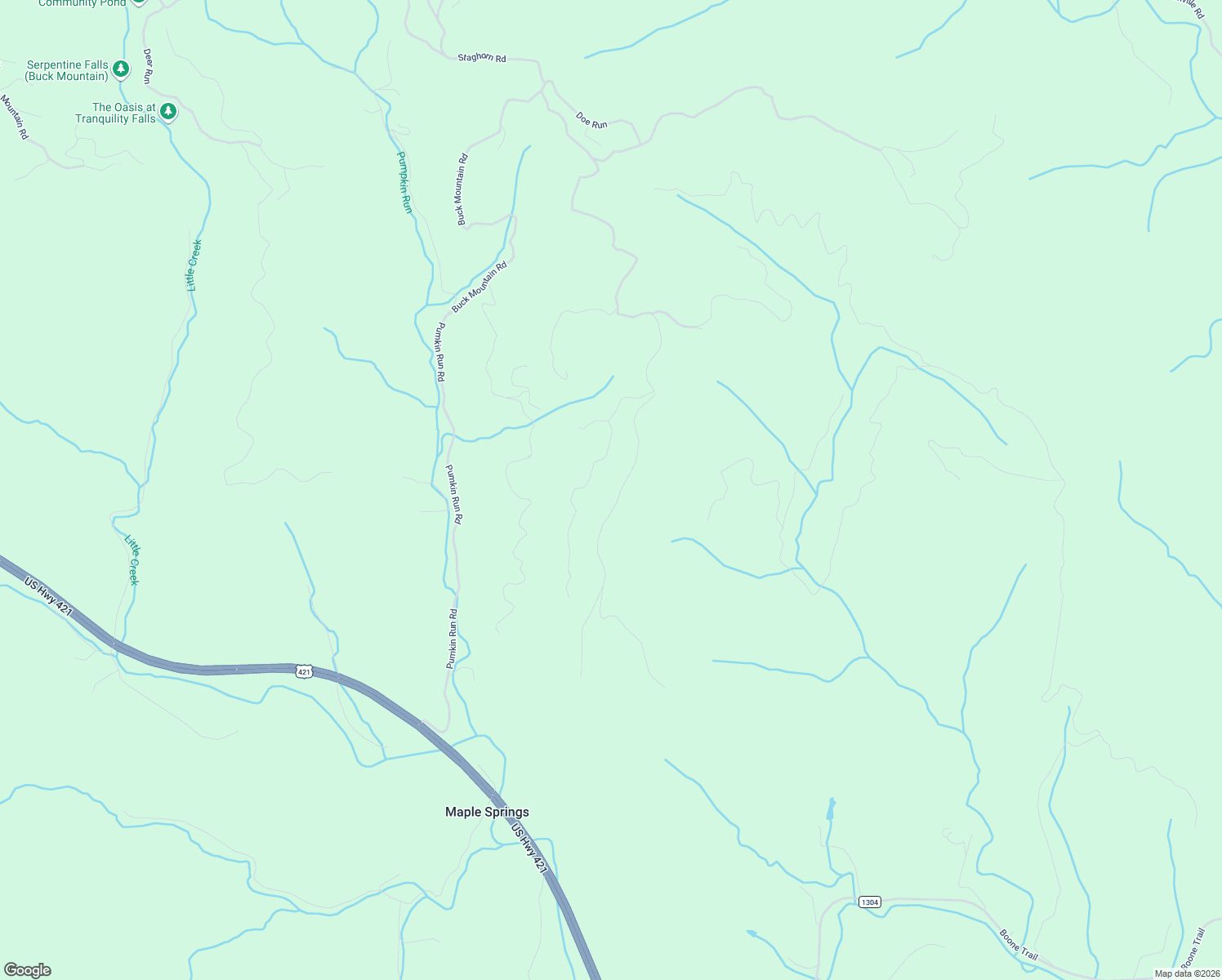 map of restaurants, bars, coffee shops, grocery stores, and more near 222 Buck Mountain Road in Purlear
