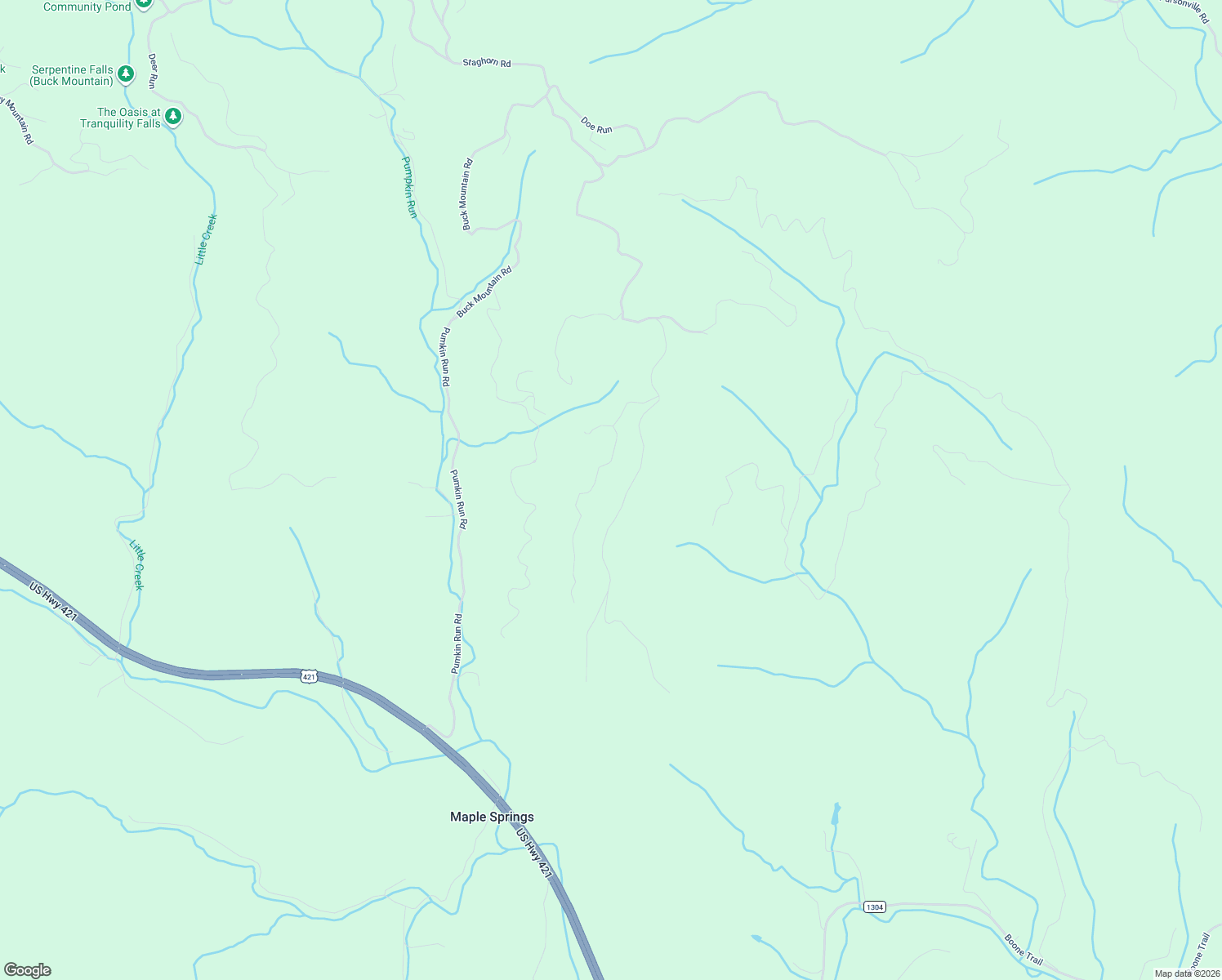 map of restaurants, bars, coffee shops, grocery stores, and more near 222 Buck Mountain Road in Purlear