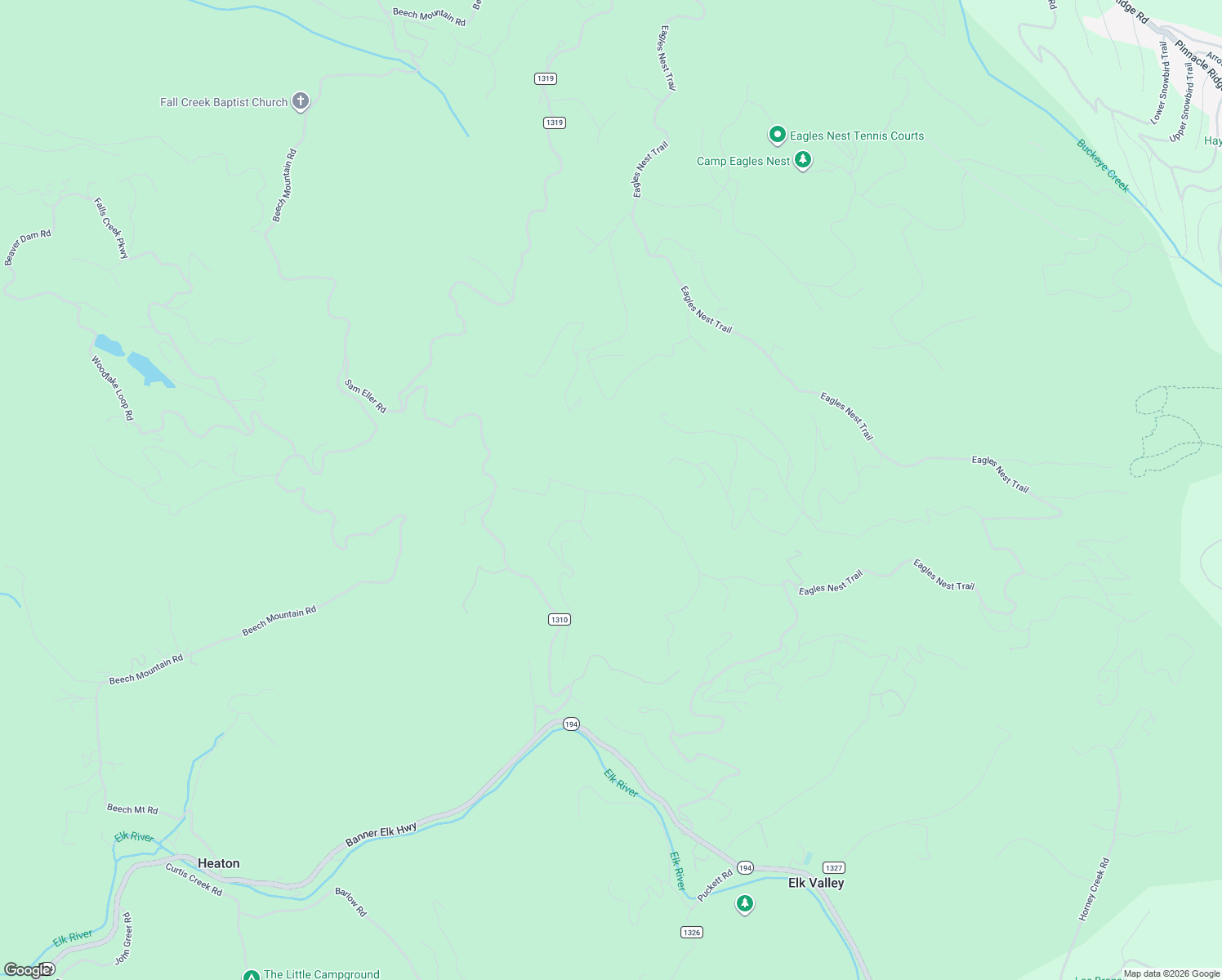 map of restaurants, bars, coffee shops, grocery stores, and more near Sam Eller Road in Banner Elk