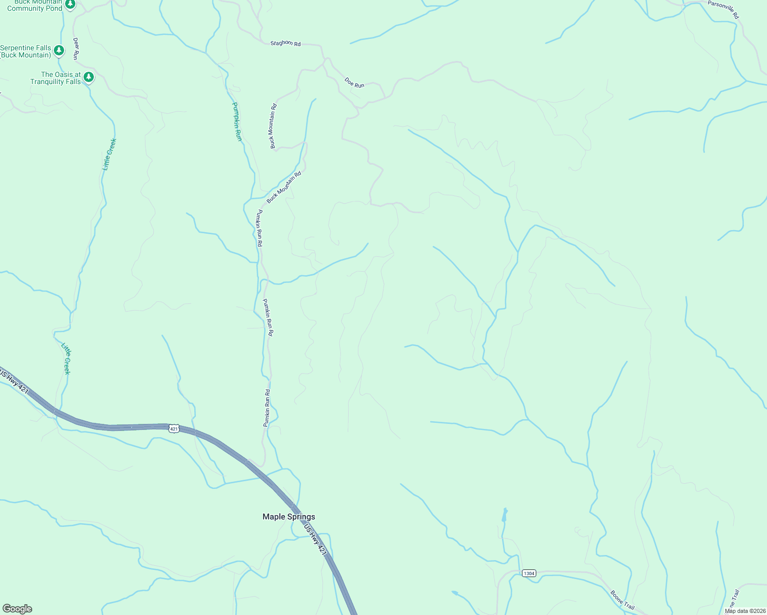 map of restaurants, bars, coffee shops, grocery stores, and more near 2551 Buck Mountain Road in Purlear