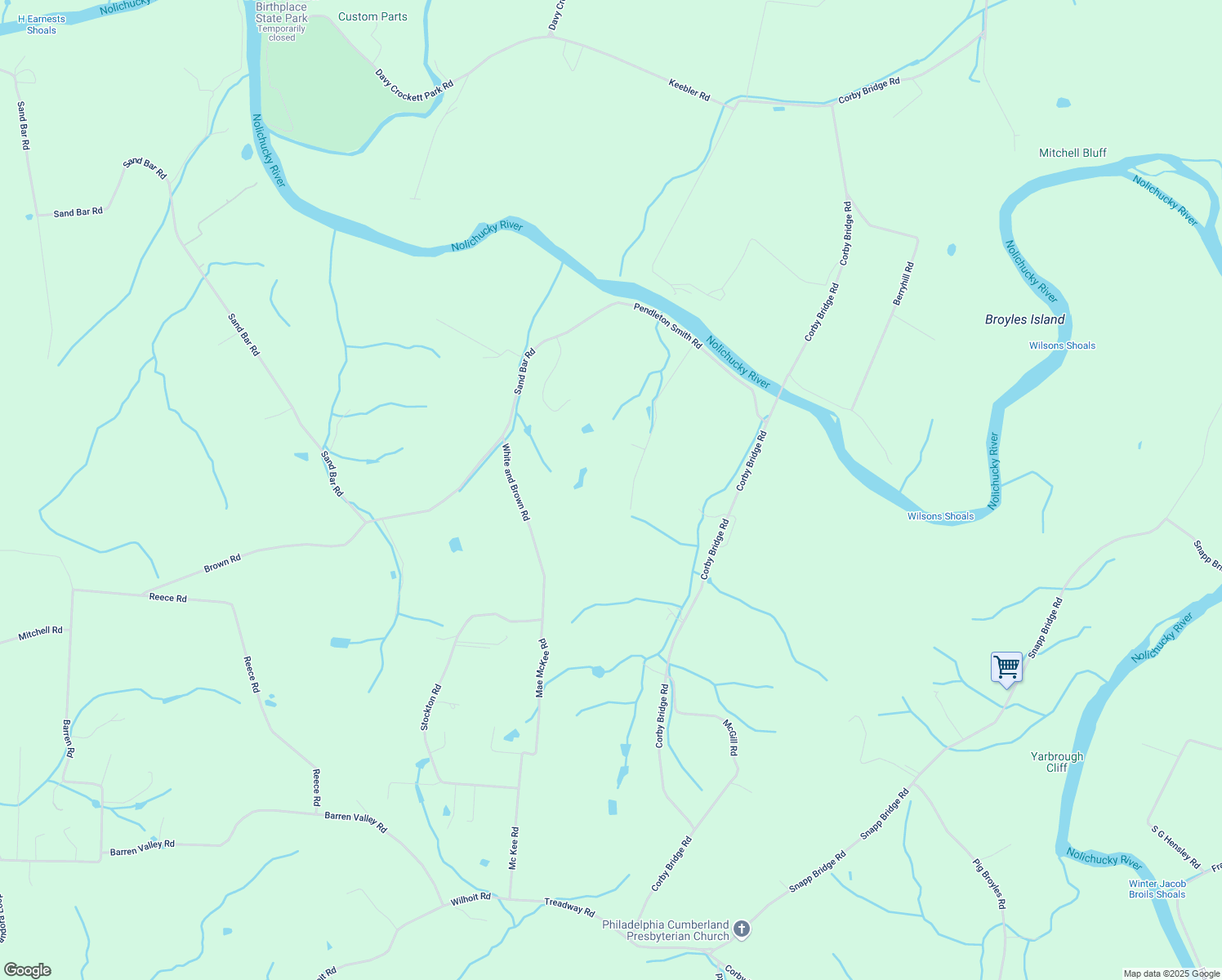 map of restaurants, bars, coffee shops, grocery stores, and more near 215 Walter Martin Road in Limestone
