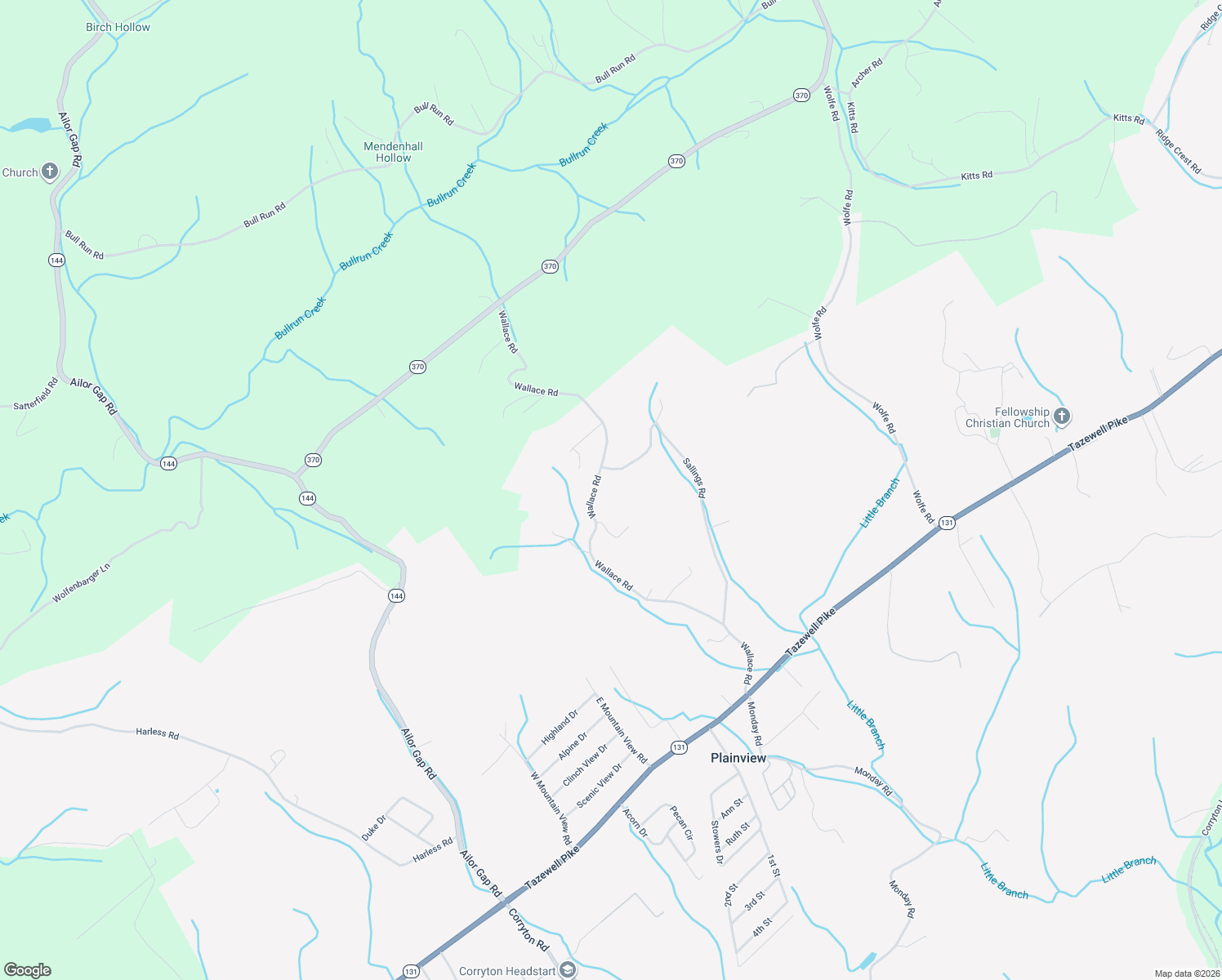 map of restaurants, bars, coffee shops, grocery stores, and more near 320 Wallace Road in Luttrell