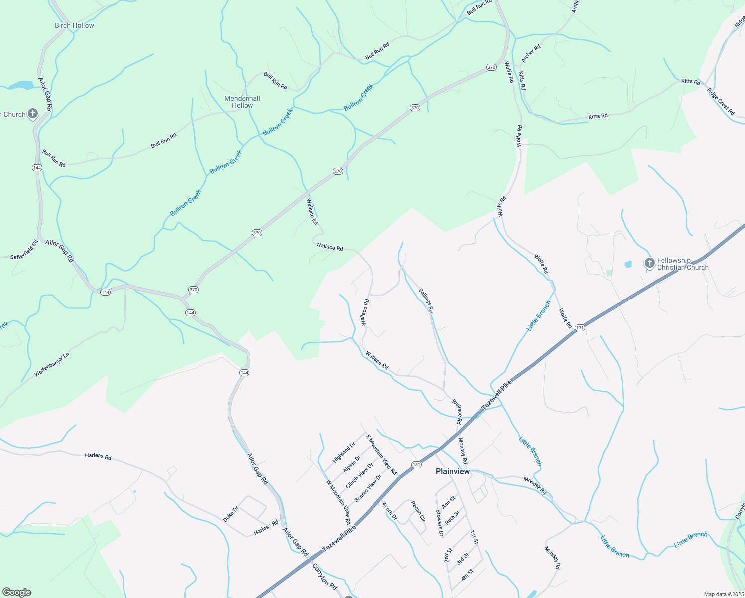 map of restaurants, bars, coffee shops, grocery stores, and more near 295 Sallings Road in Luttrell