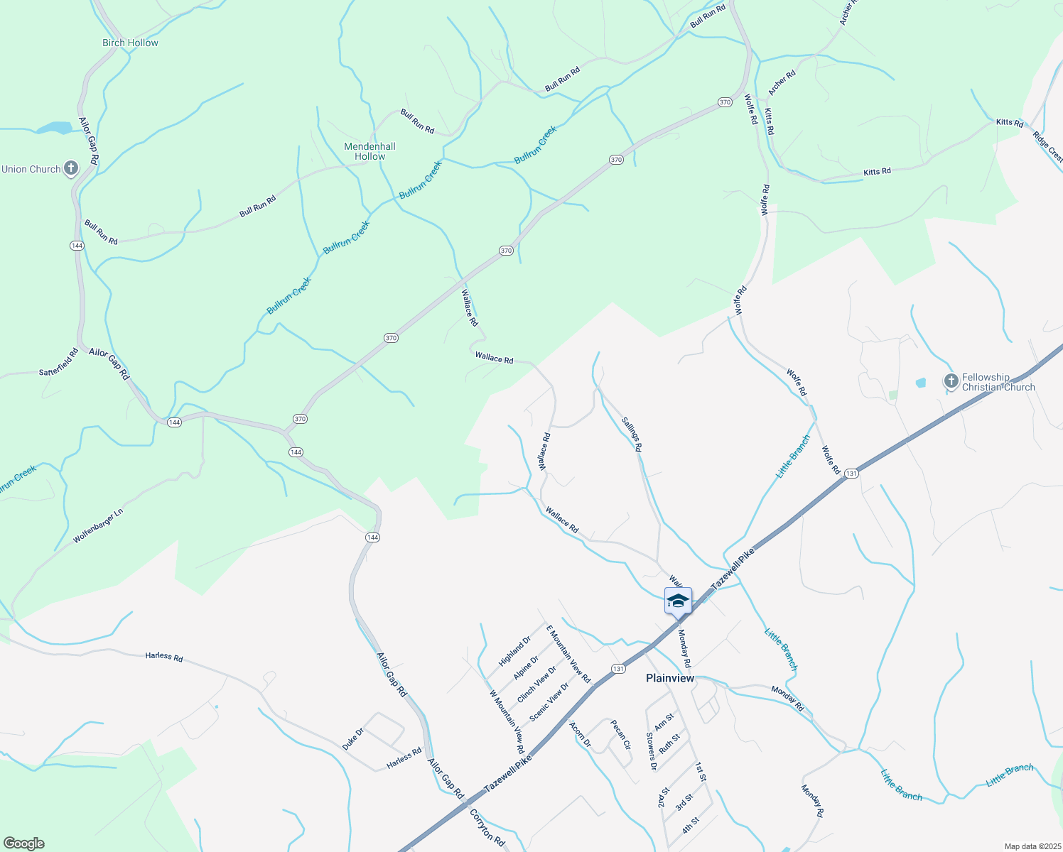 map of restaurants, bars, coffee shops, grocery stores, and more near 295 Sallings Road in Luttrell