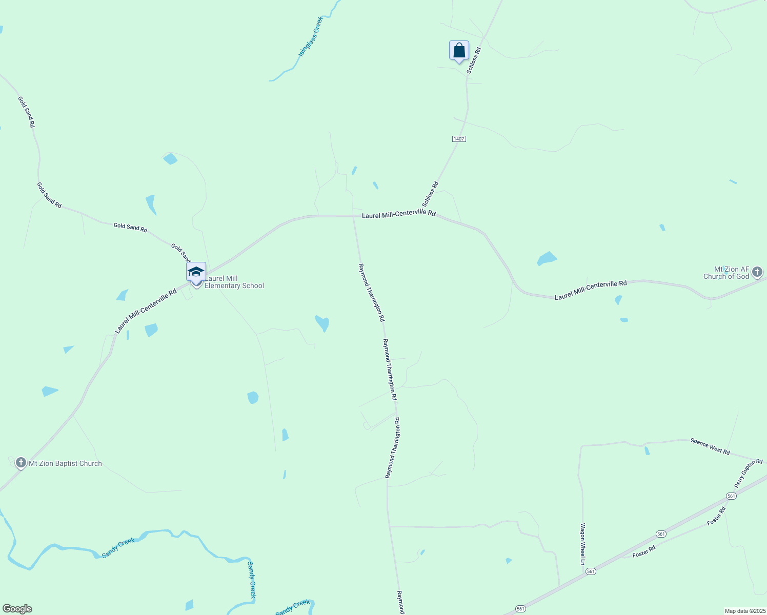 map of restaurants, bars, coffee shops, grocery stores, and more near 820 Raymond Tharrington Road in Louisburg