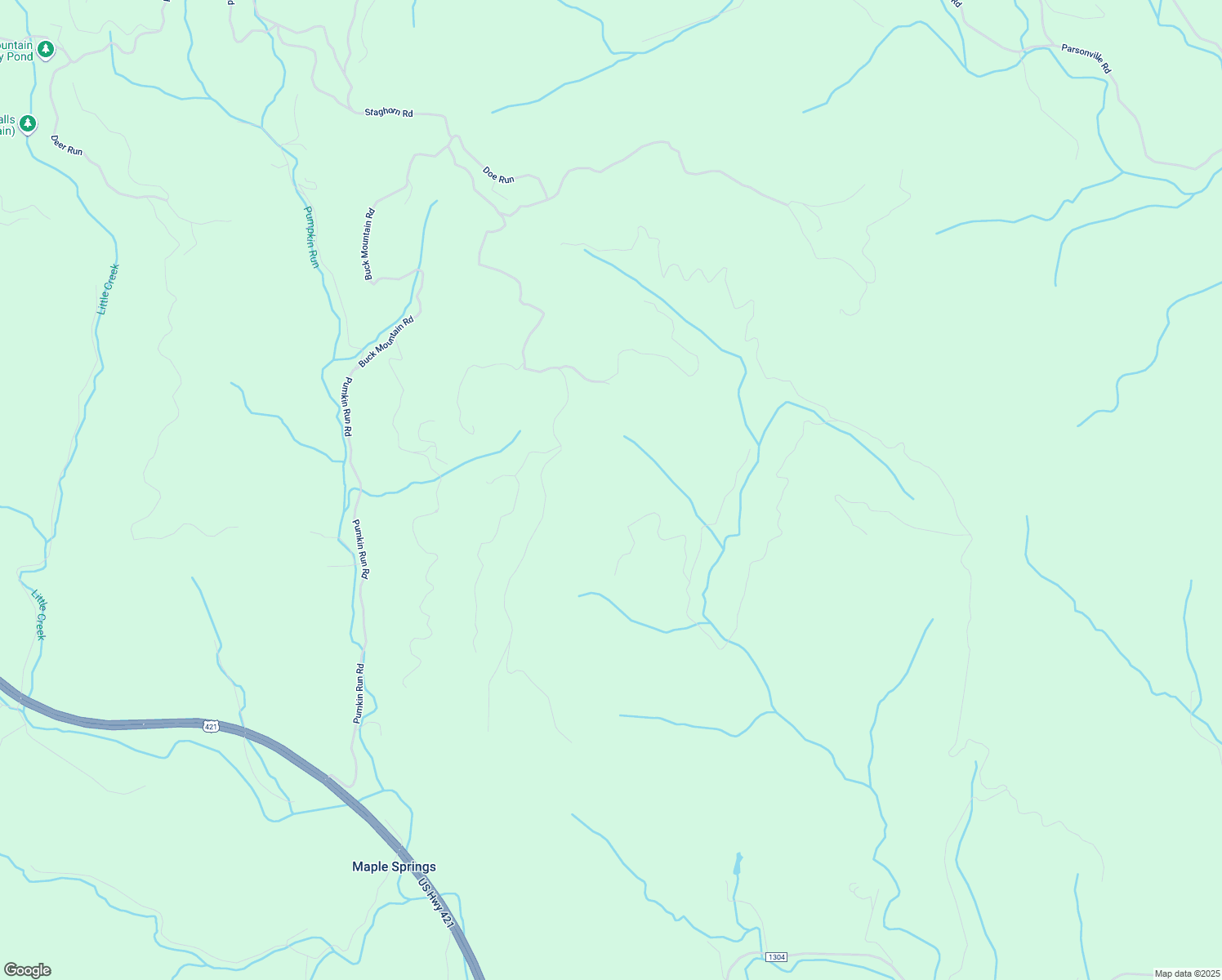 map of restaurants, bars, coffee shops, grocery stores, and more near 462 Mountain Lion Road in Purlear