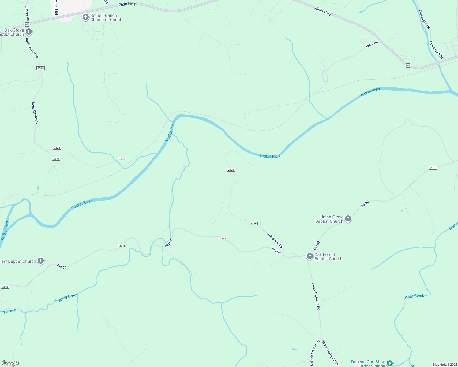 map of restaurants, bars, coffee shops, grocery stores, and more near 725 Dellaplane Road in Roaring River