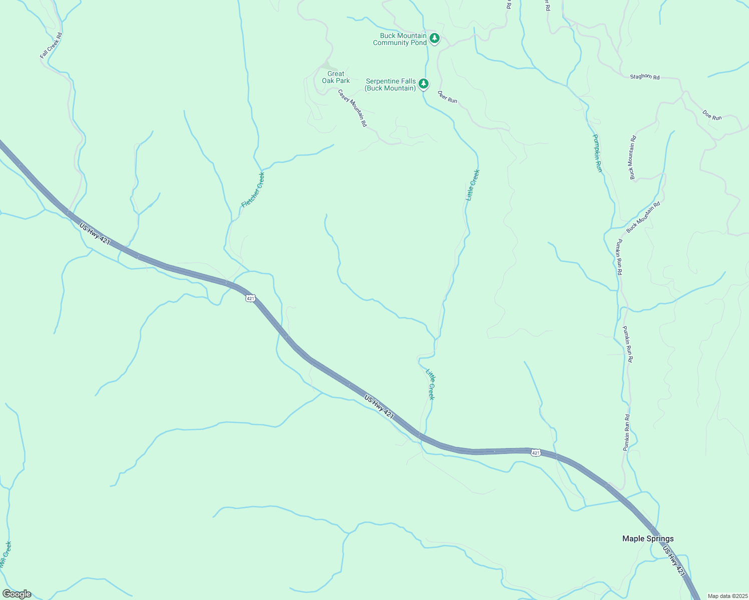 map of restaurants, bars, coffee shops, grocery stores, and more near 687 Caseys Branch Road in Purlear