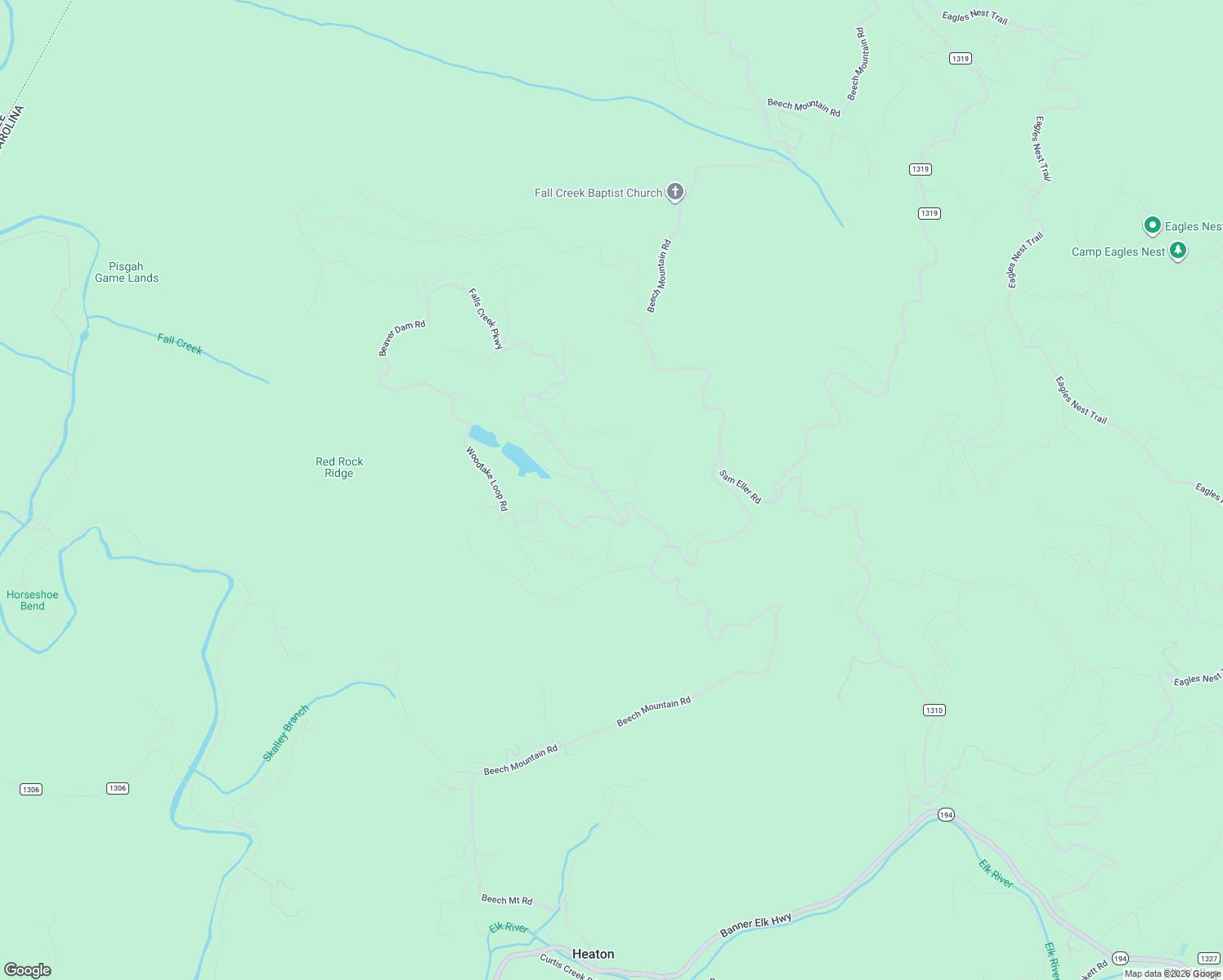 map of restaurants, bars, coffee shops, grocery stores, and more near 350 Stack Rock Road in Elk Park