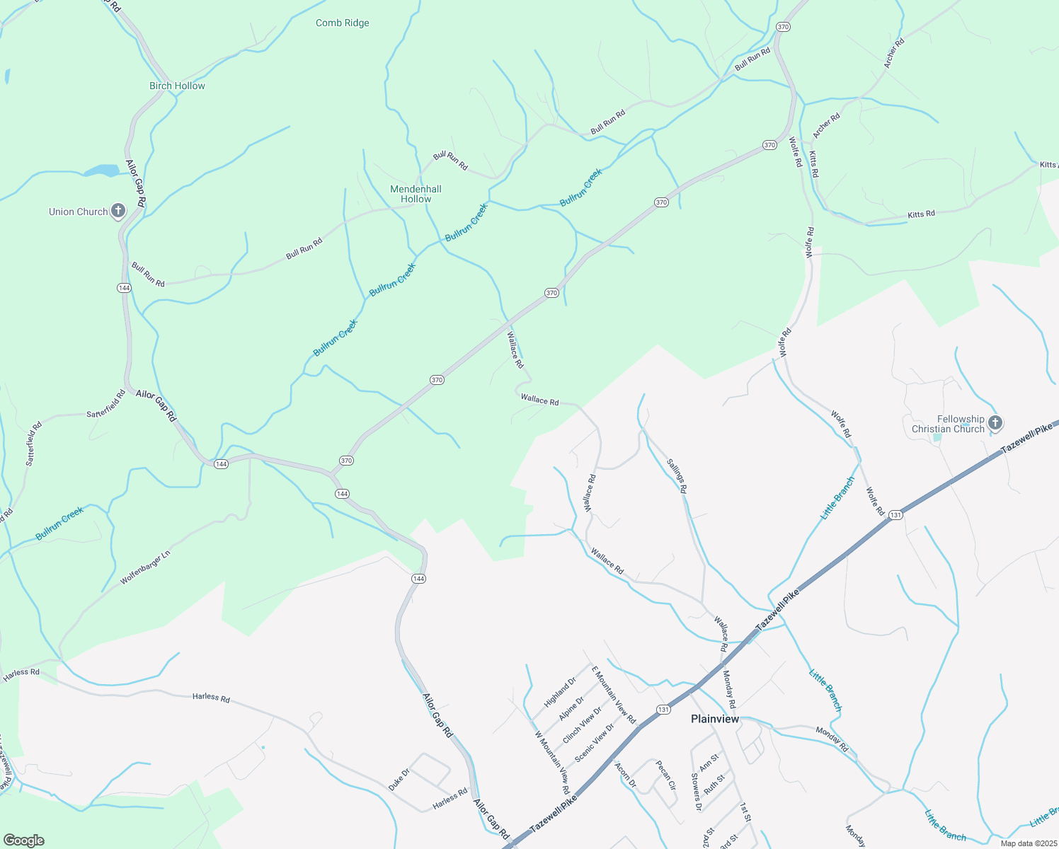 map of restaurants, bars, coffee shops, grocery stores, and more near 477 Wallace Road in Luttrell
