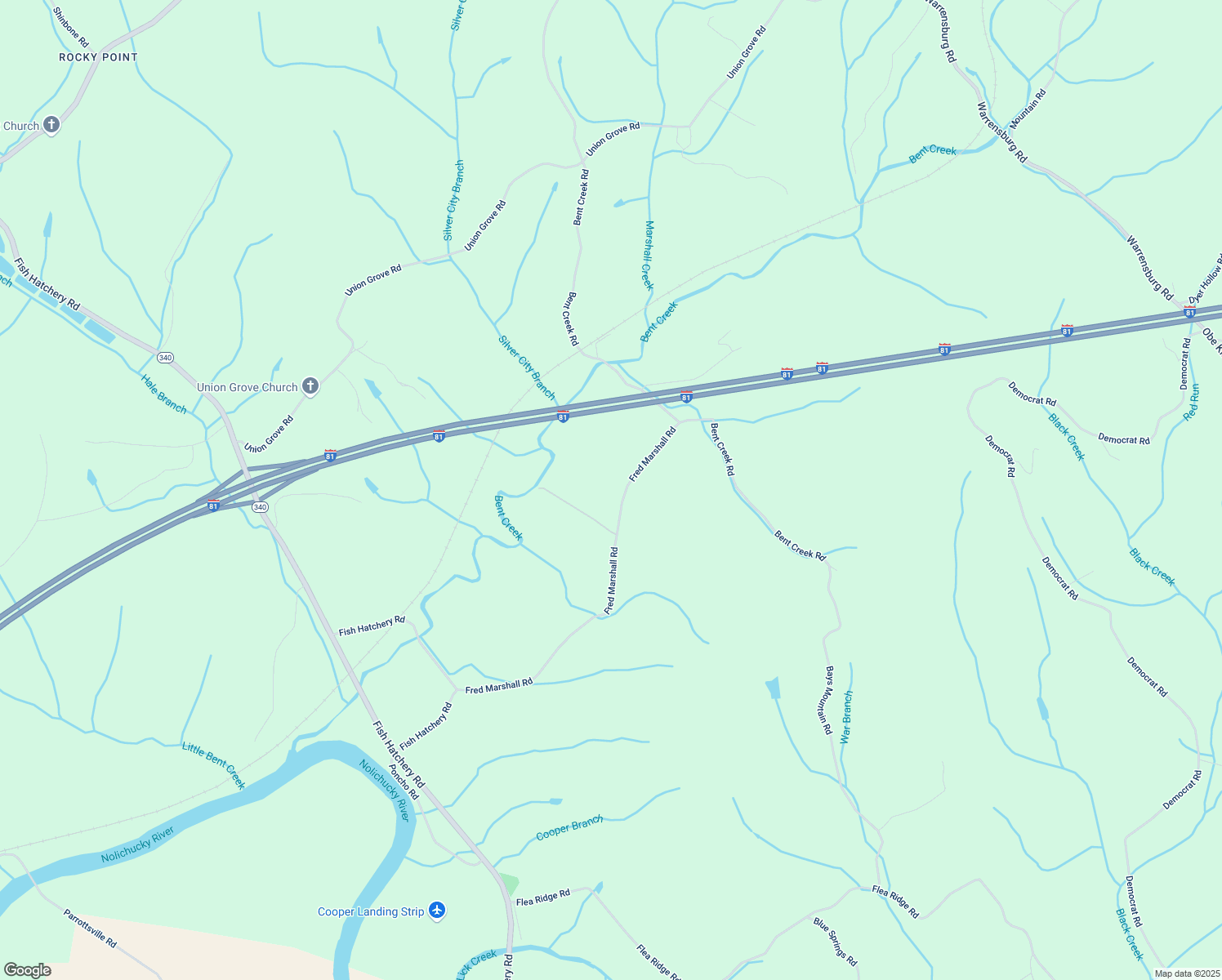 map of restaurants, bars, coffee shops, grocery stores, and more near 5353 Fred Marshall Road in Russellville