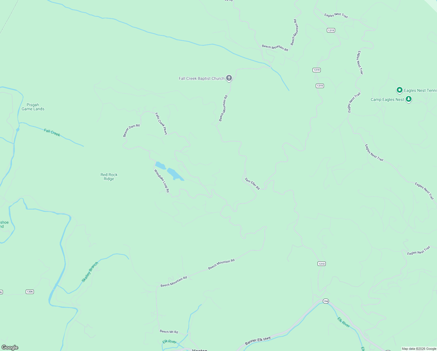 map of restaurants, bars, coffee shops, grocery stores, and more near 350 Stack Rock Road in Elk Park