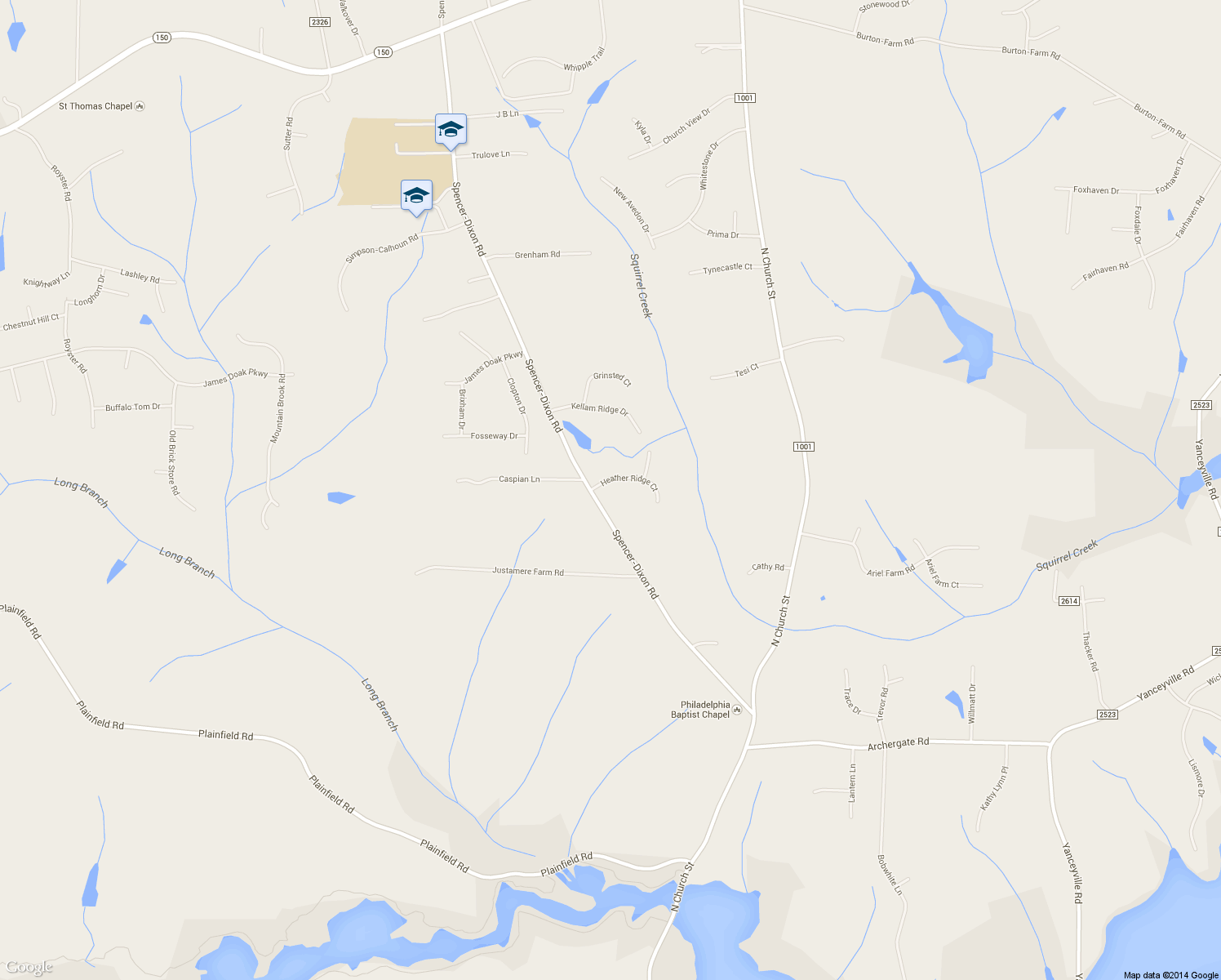map of restaurants, bars, coffee shops, grocery stores, and more near 311 Heather Ridge Court in Greensboro
