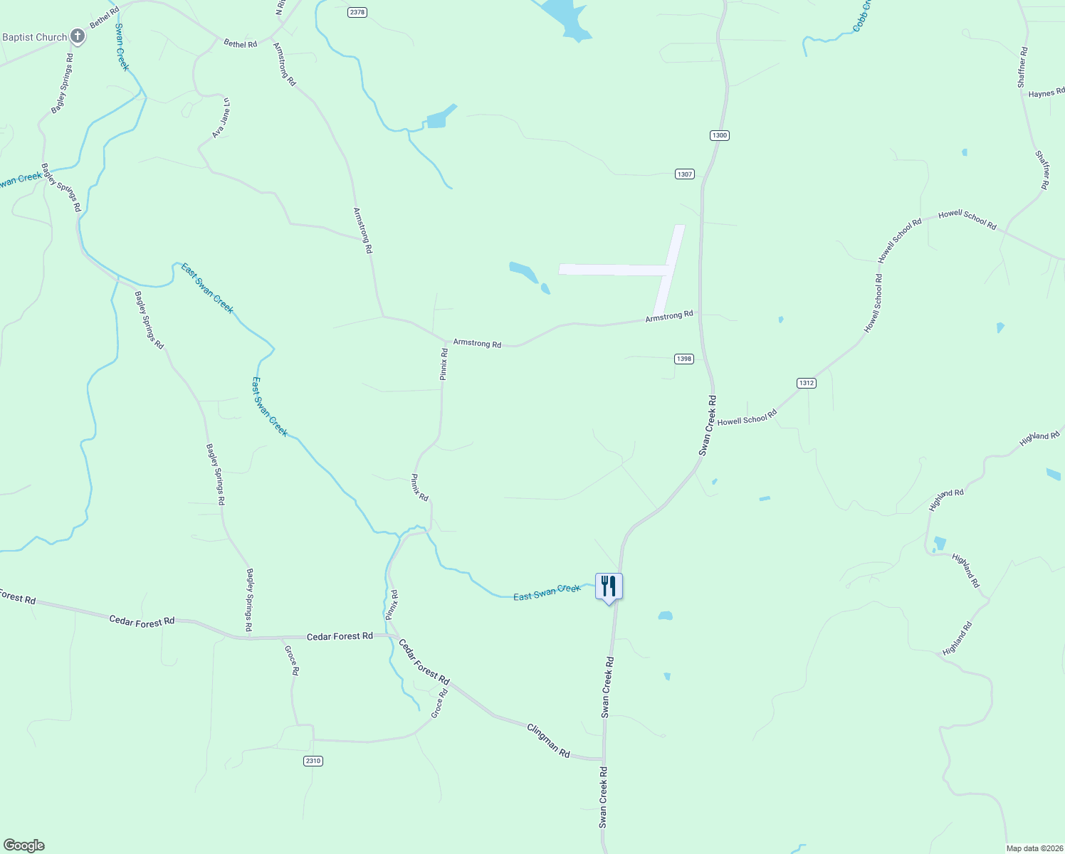 map of restaurants, bars, coffee shops, grocery stores, and more near 5604 Caldwell Road in Jonesville