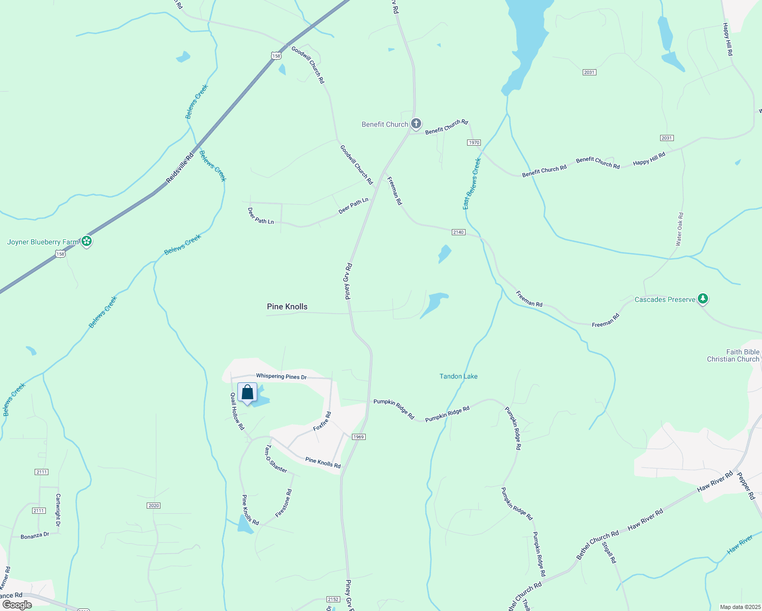 map of restaurants, bars, coffee shops, grocery stores, and more near 9021 Harlan Drive in Kernersville