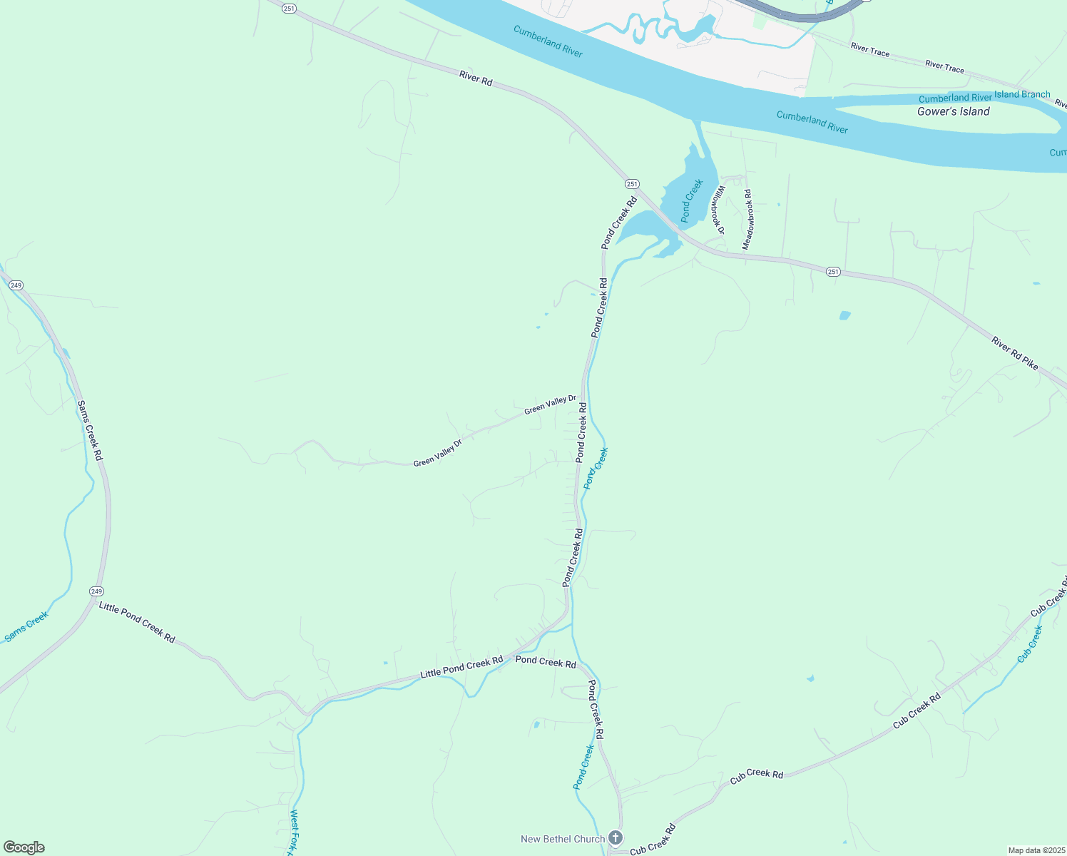 map of restaurants, bars, coffee shops, grocery stores, and more near 1017 Green Valley Drive in Ashland City