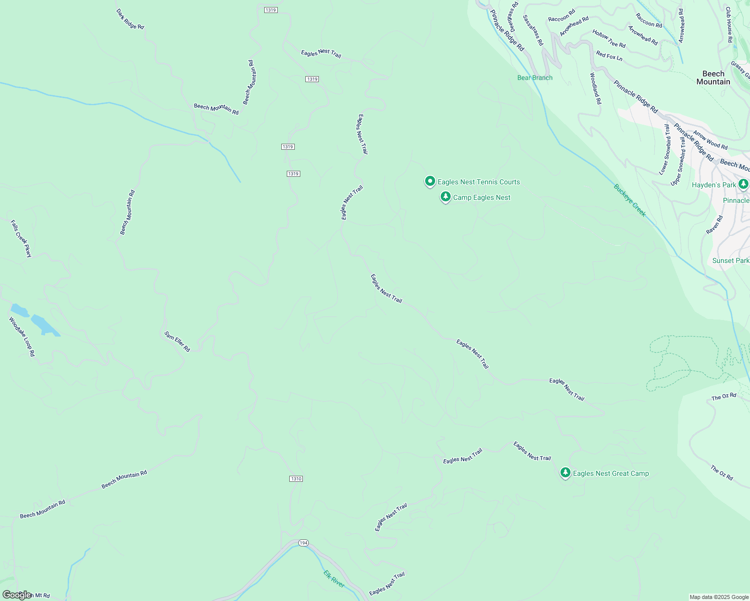 map of restaurants, bars, coffee shops, grocery stores, and more near Golden Eagle Trl in Avery County