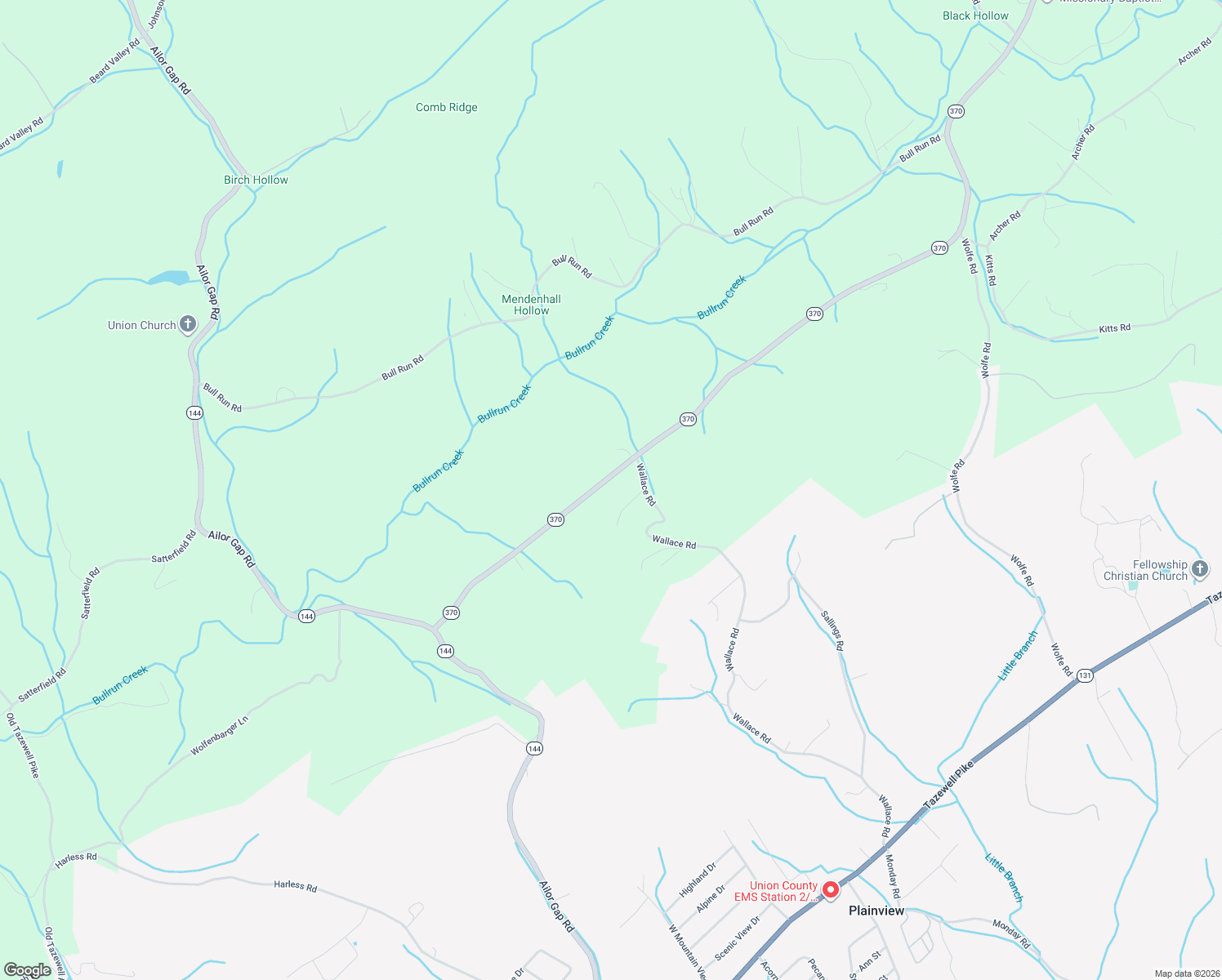 map of restaurants, bars, coffee shops, grocery stores, and more near 244 Tennessee 370 in Luttrell