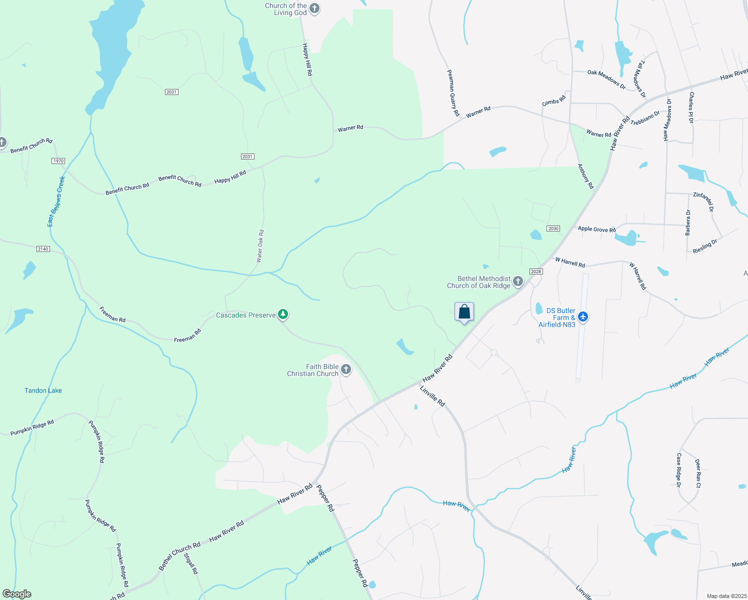 map of restaurants, bars, coffee shops, grocery stores, and more near 7335 Hidden View Drive in Oak Ridge